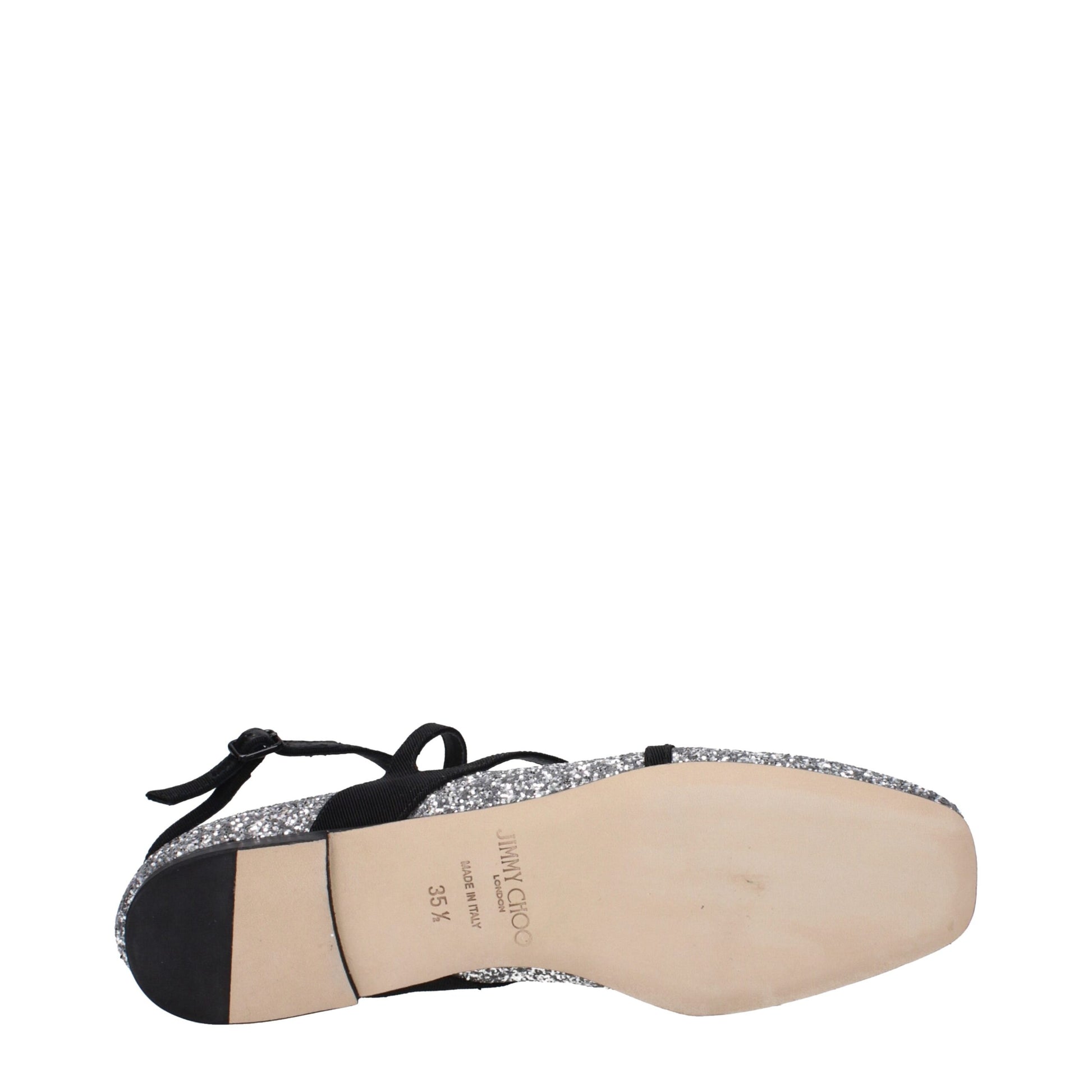 Jimmy Choo Gray Plastic Ballet Flats