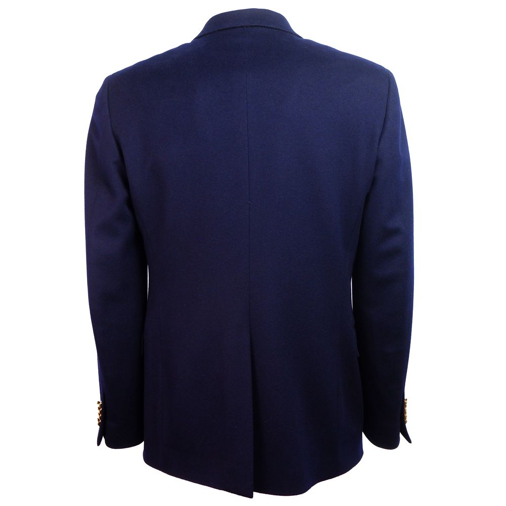 Made in Italy Blue Wool Men's Blazer