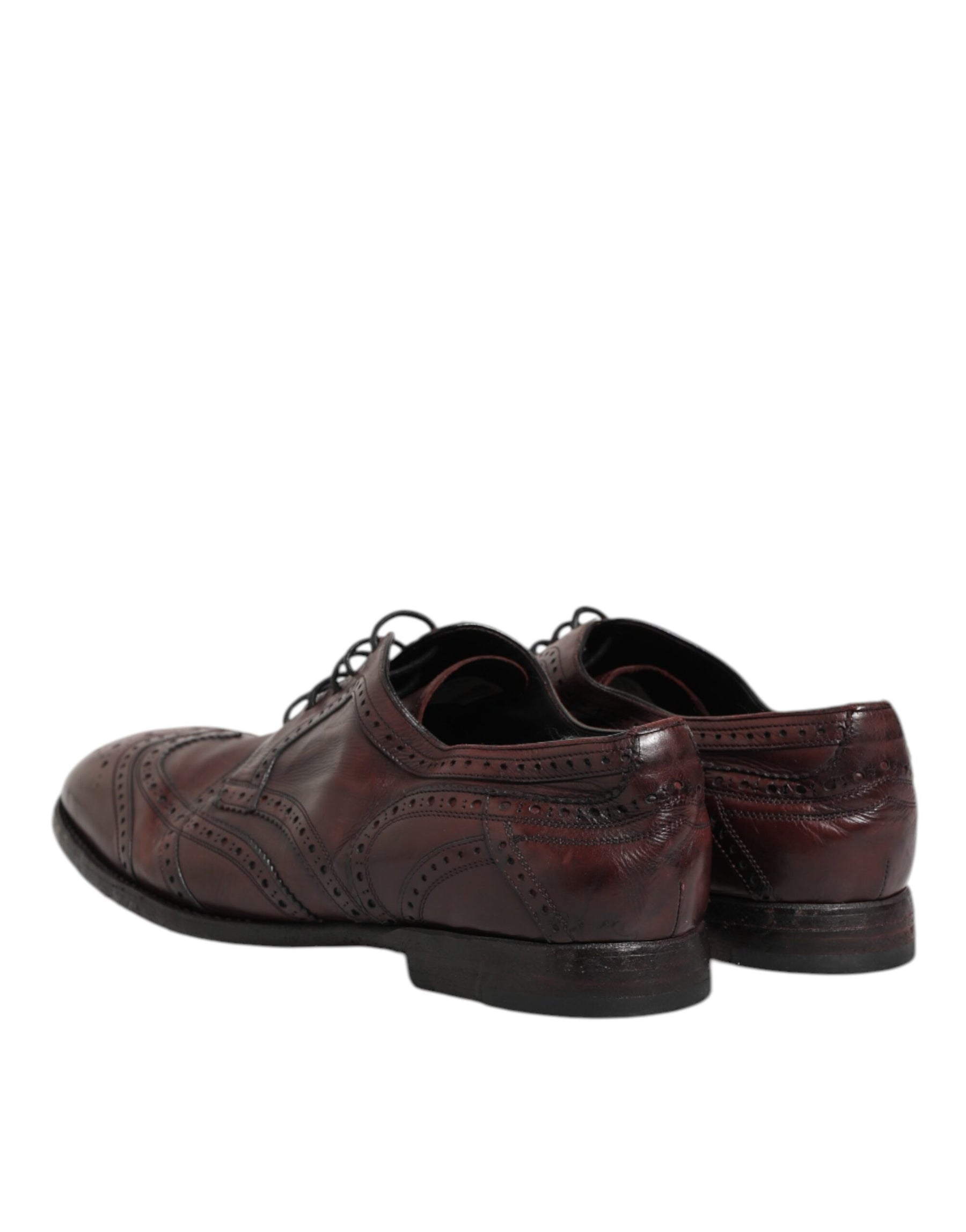 Dolce & Gabbana Bordeaux Leather Lace Up Dress Derby Shoes | Regal Royce