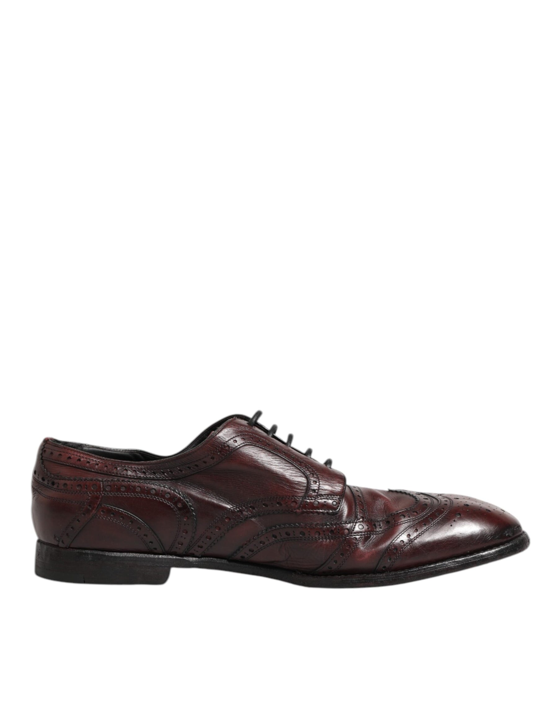 Dolce & Gabbana Bordeaux Leather Lace Up Dress Derby Shoes | Regal Royce