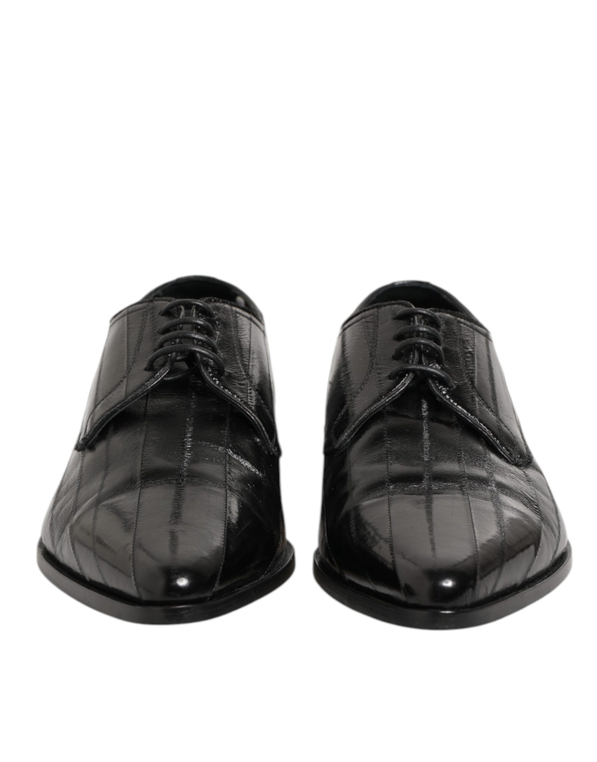 Dolce & Gabbana Black Leather Lace Up Derby Formal Dress Shoes