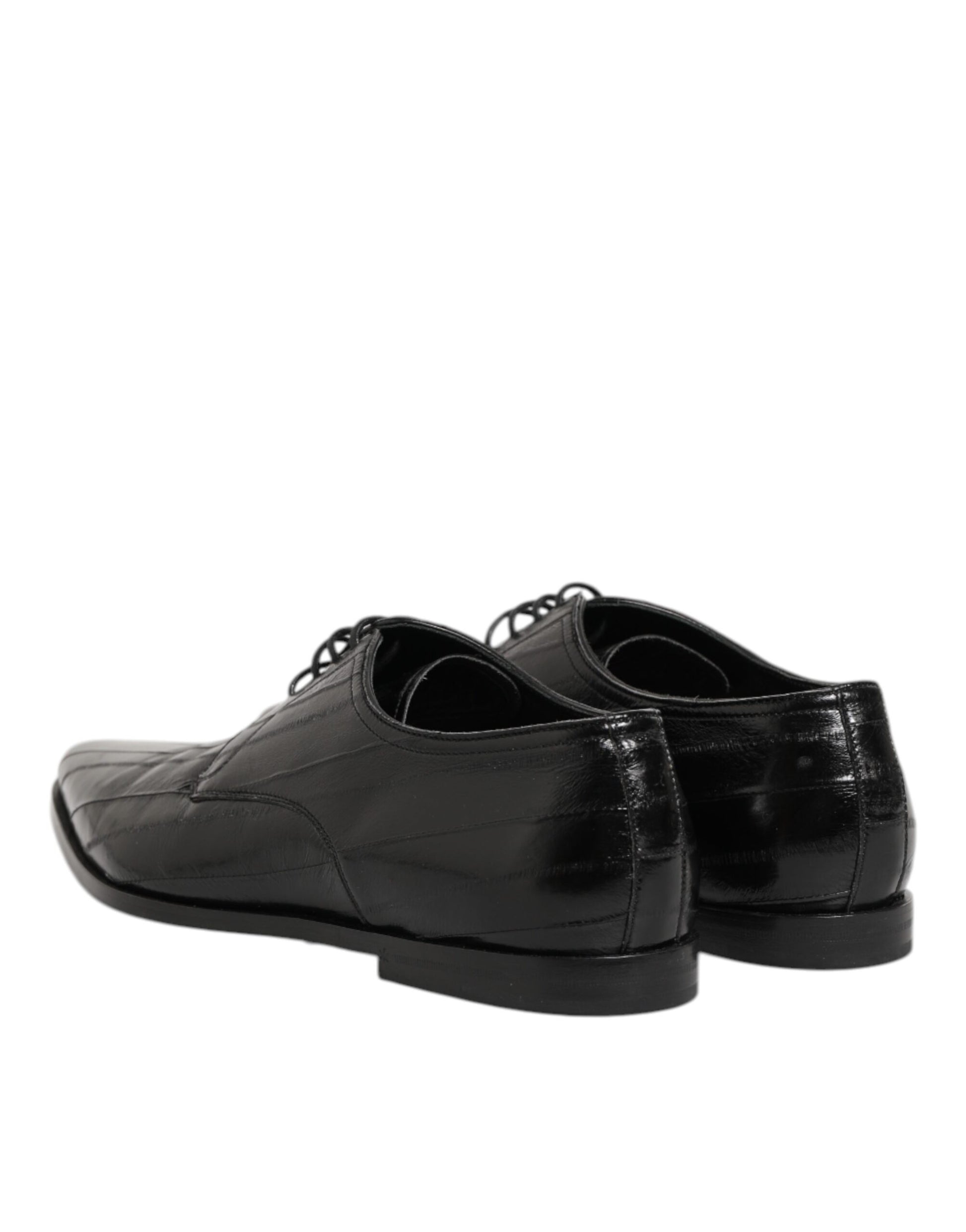 Dolce & Gabbana Black Leather Lace Up Derby Formal Dress Shoes