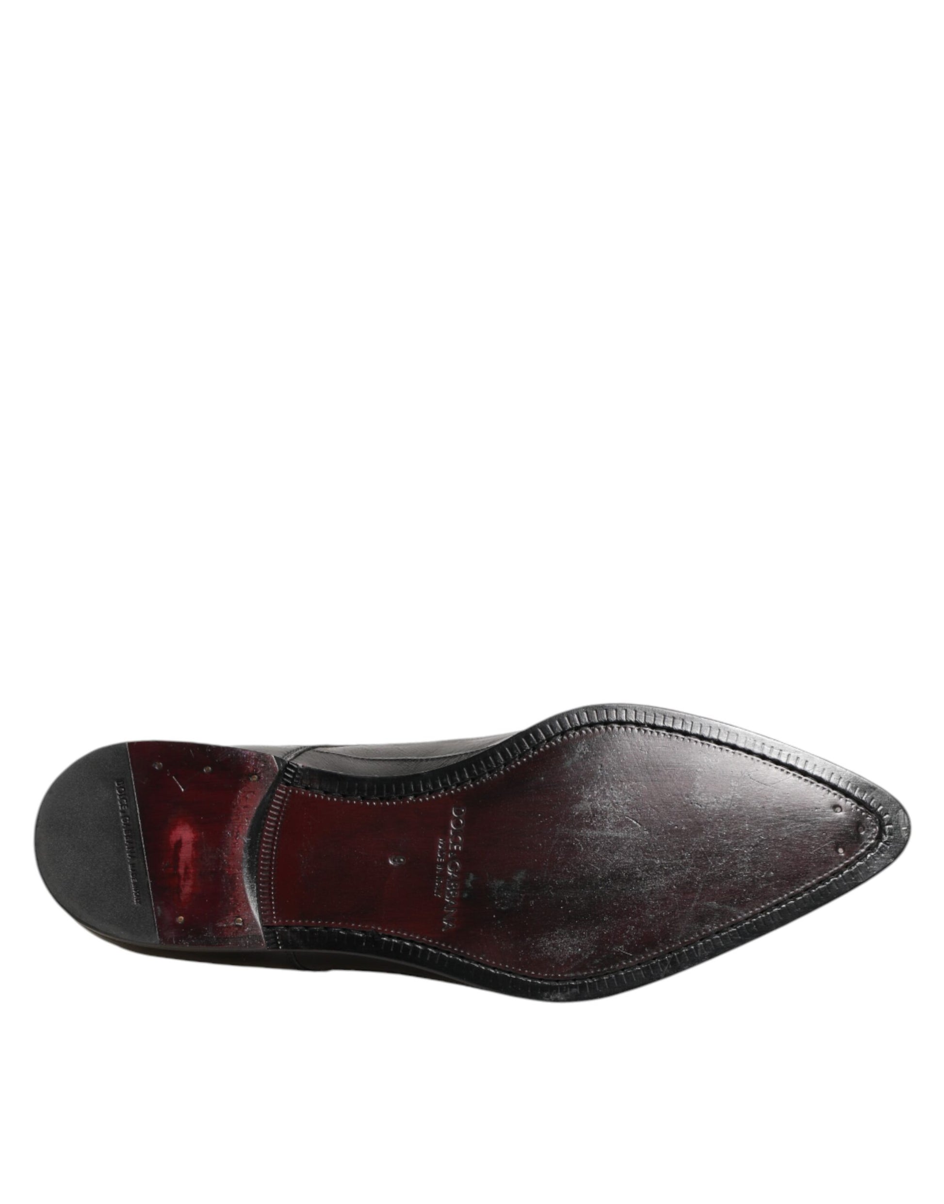 Dolce & Gabbana Black Leather Lace Up Derby Formal Dress Shoes