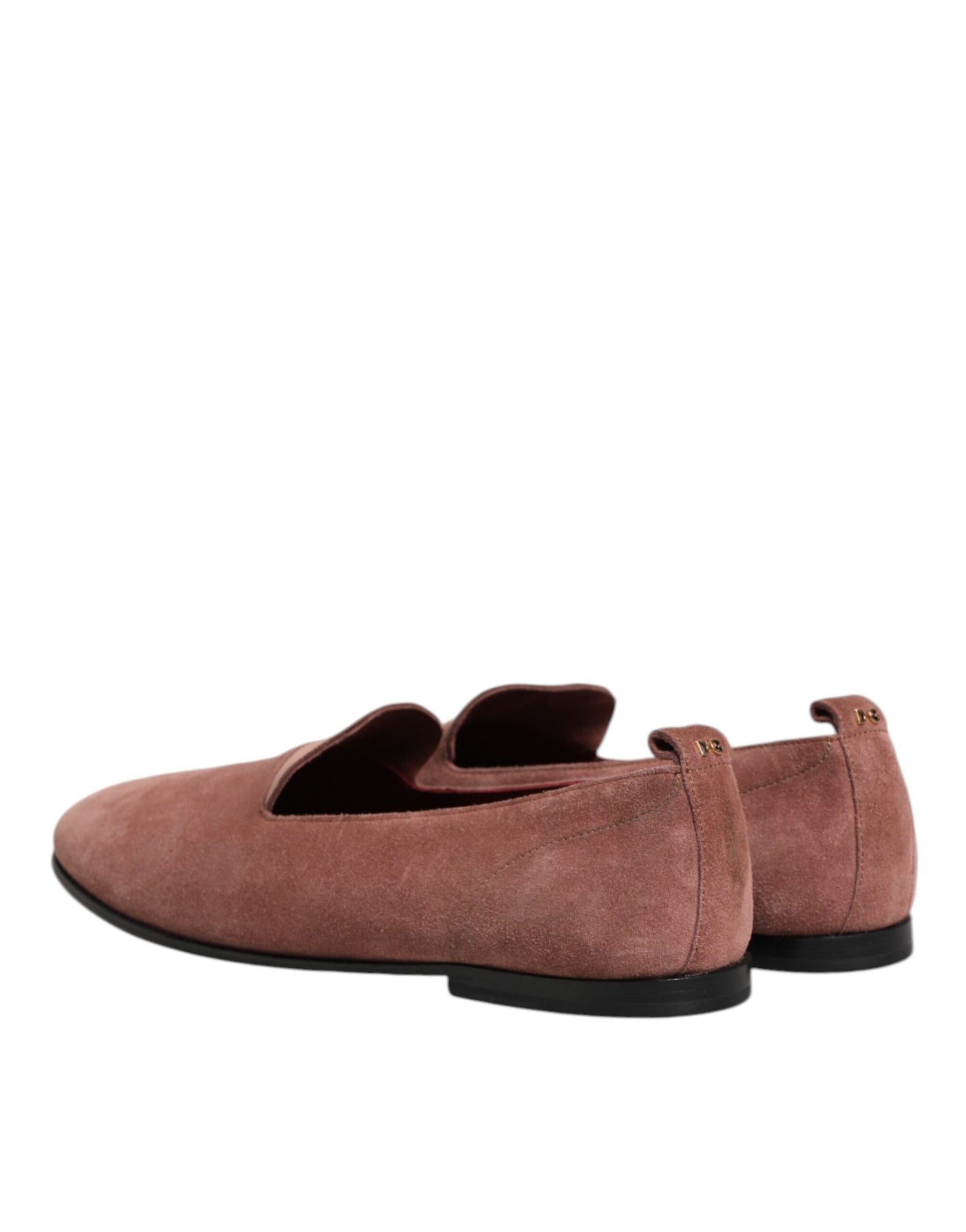 Dolce & Gabbana Pink Suede Loafers Formal Men Dress Shoes | Regal Royce