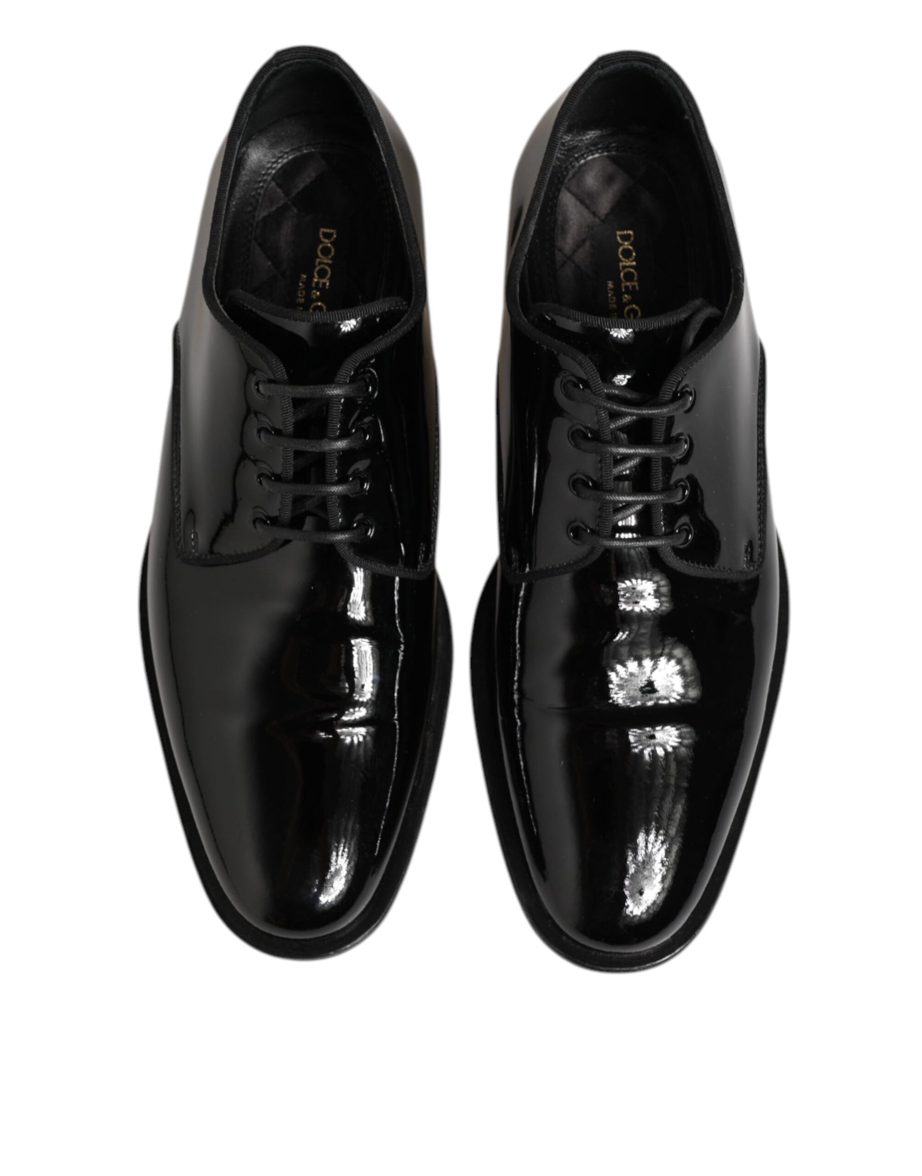 Dolce & Gabbana Black Leather Lace Up Derby Formal Dress Shoes | Regal Royce