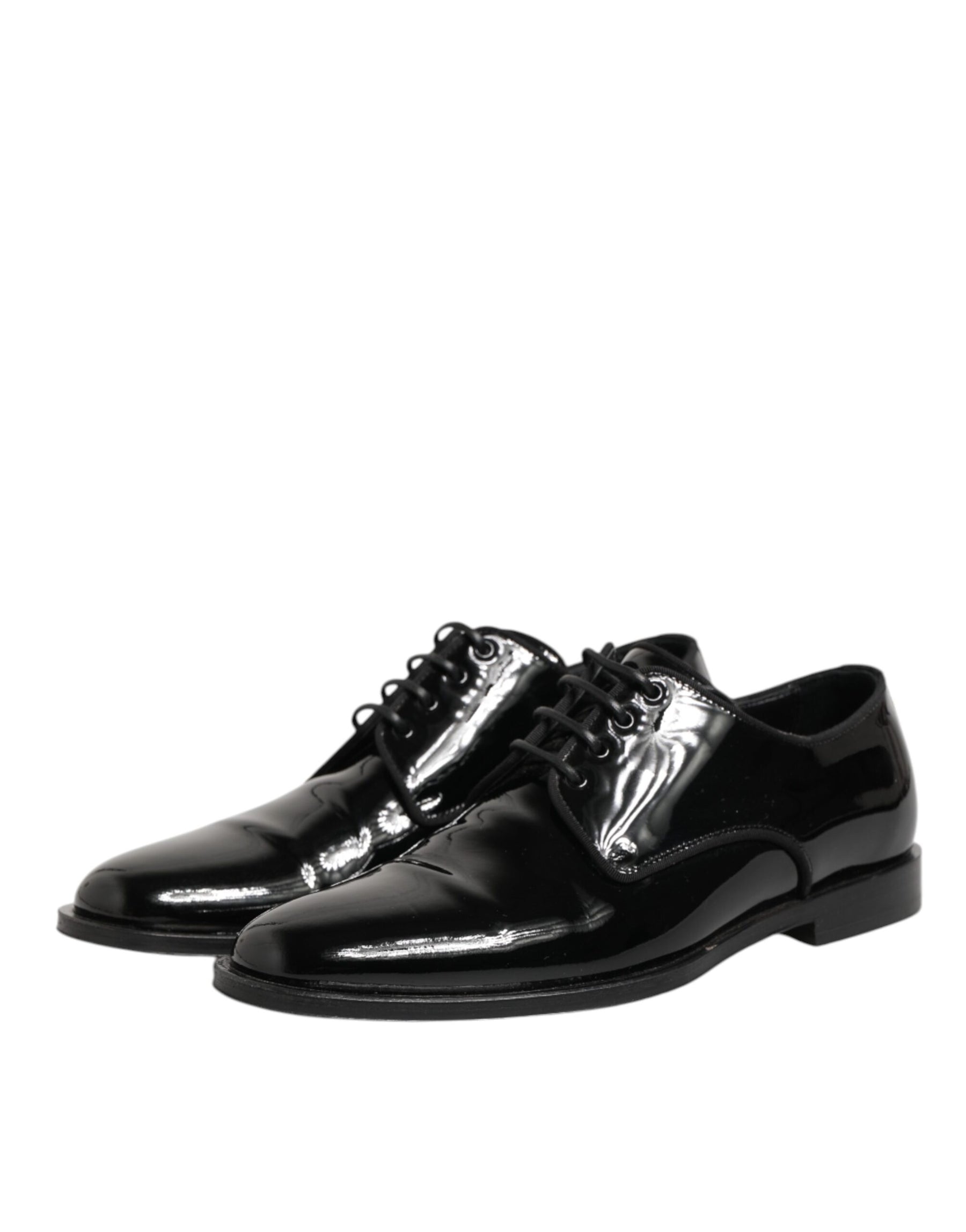 Dolce & Gabbana Black Leather Lace Up Derby Formal Dress Shoes | Regal Royce