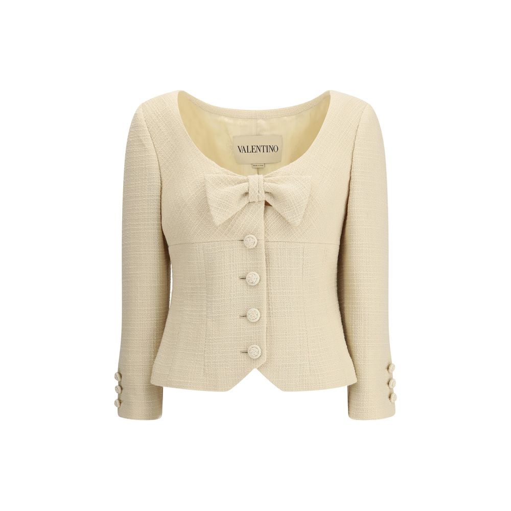 Valentino Cream Fleece Wool Coat
