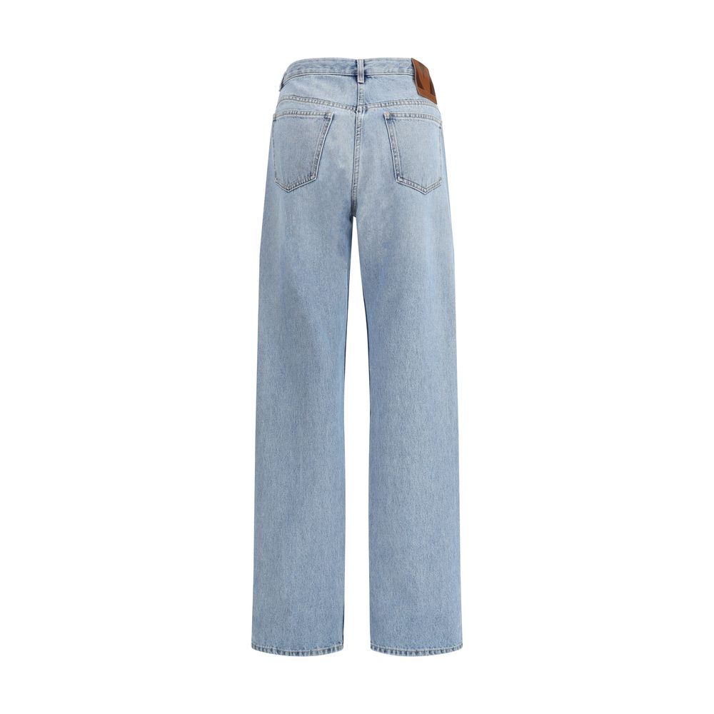 Valentino Light Blue Cotton High-Waisted Jean | Regal Royce
