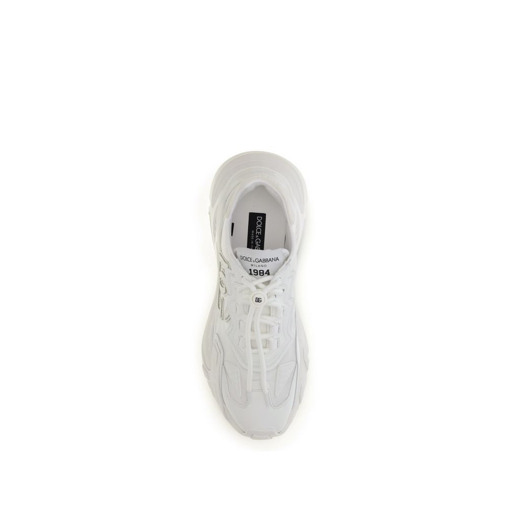 Dolce & Gabbana White Polyamide Athletic Sneakers | Regal Royce