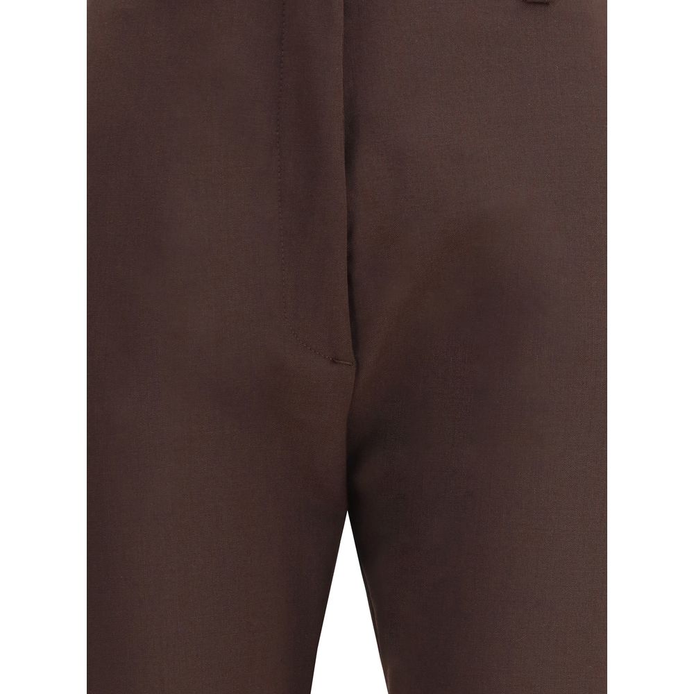 The Latest Brown Polyester Skinny Pants