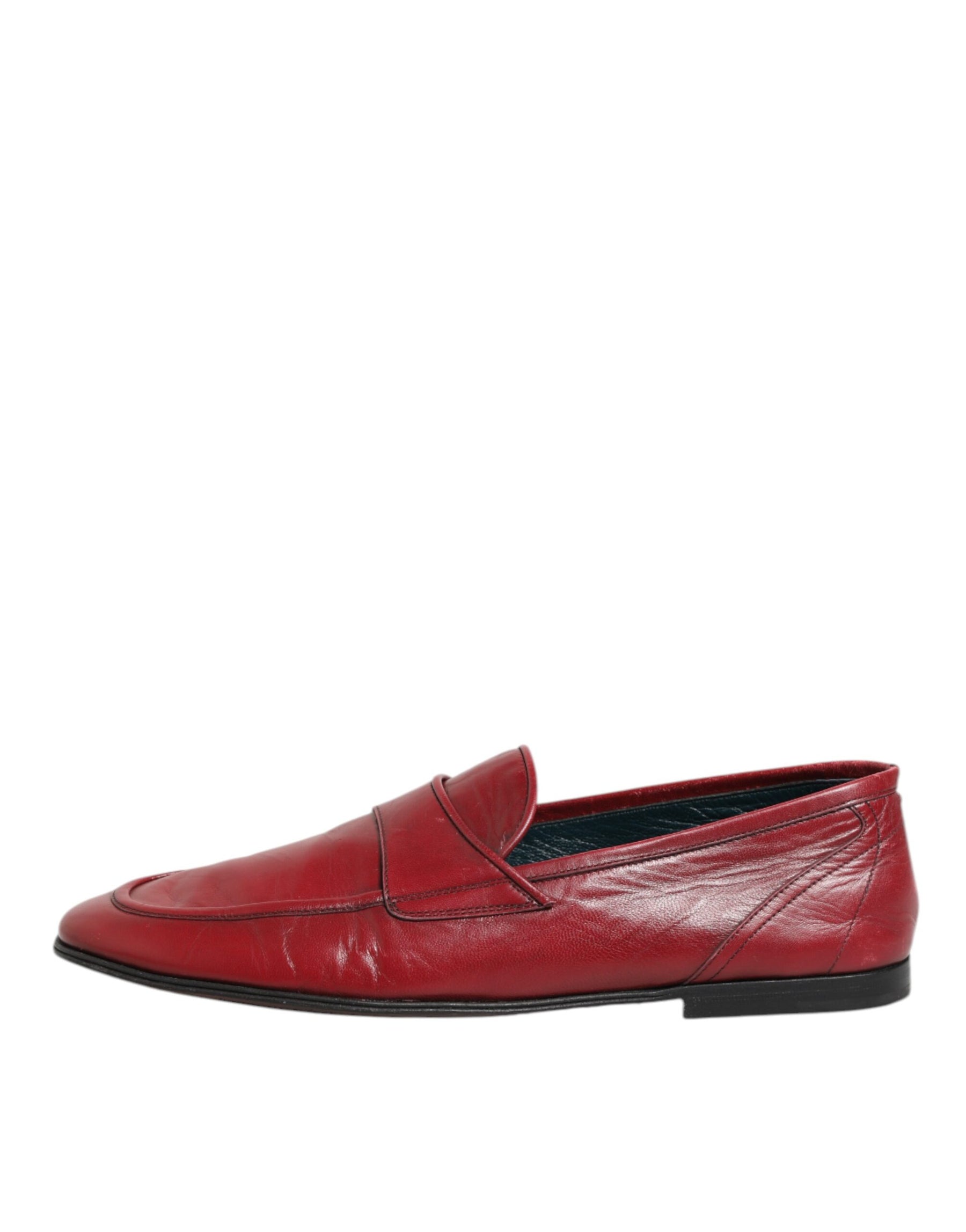 Dolce & Gabbana Red Leather Slip On Dress Men Loafers Shoes | Regal Royce