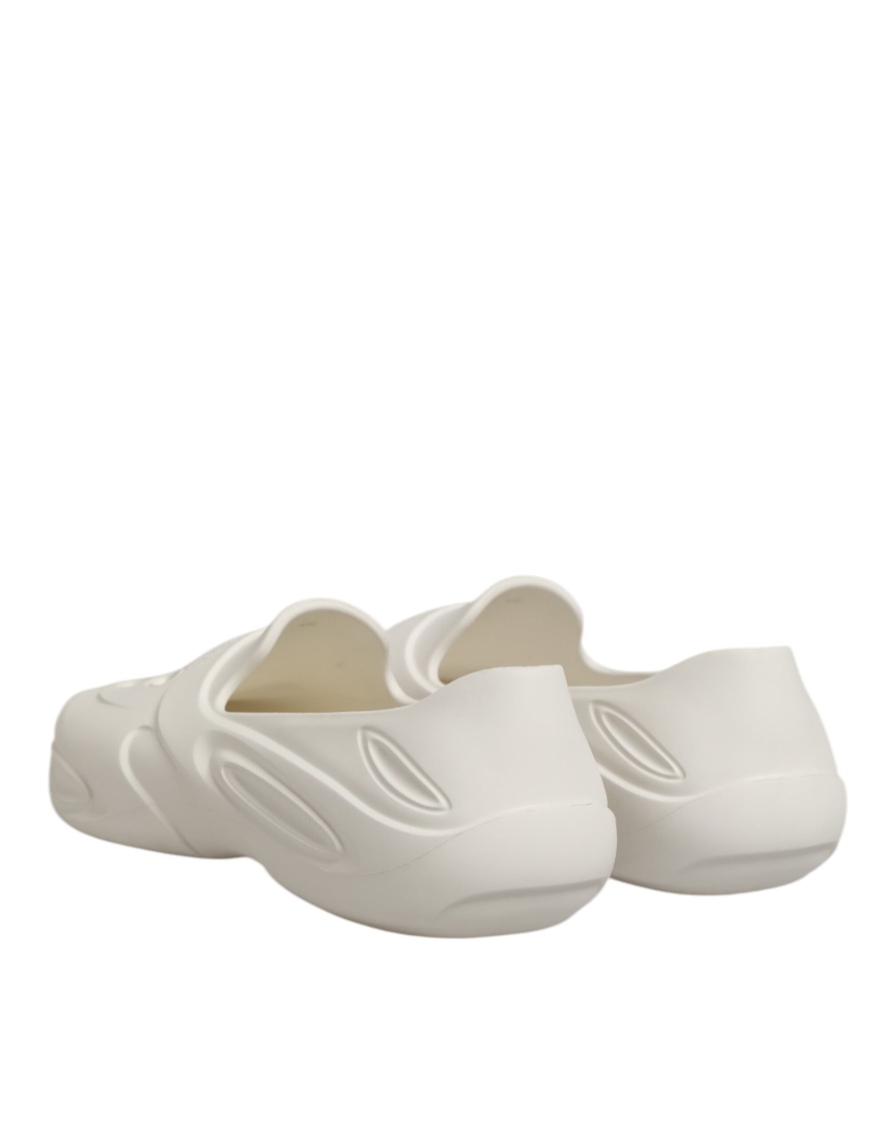 Dolce & Gabbana White Rubber Slides Low Top Sneakers Shoes | Regal Royce