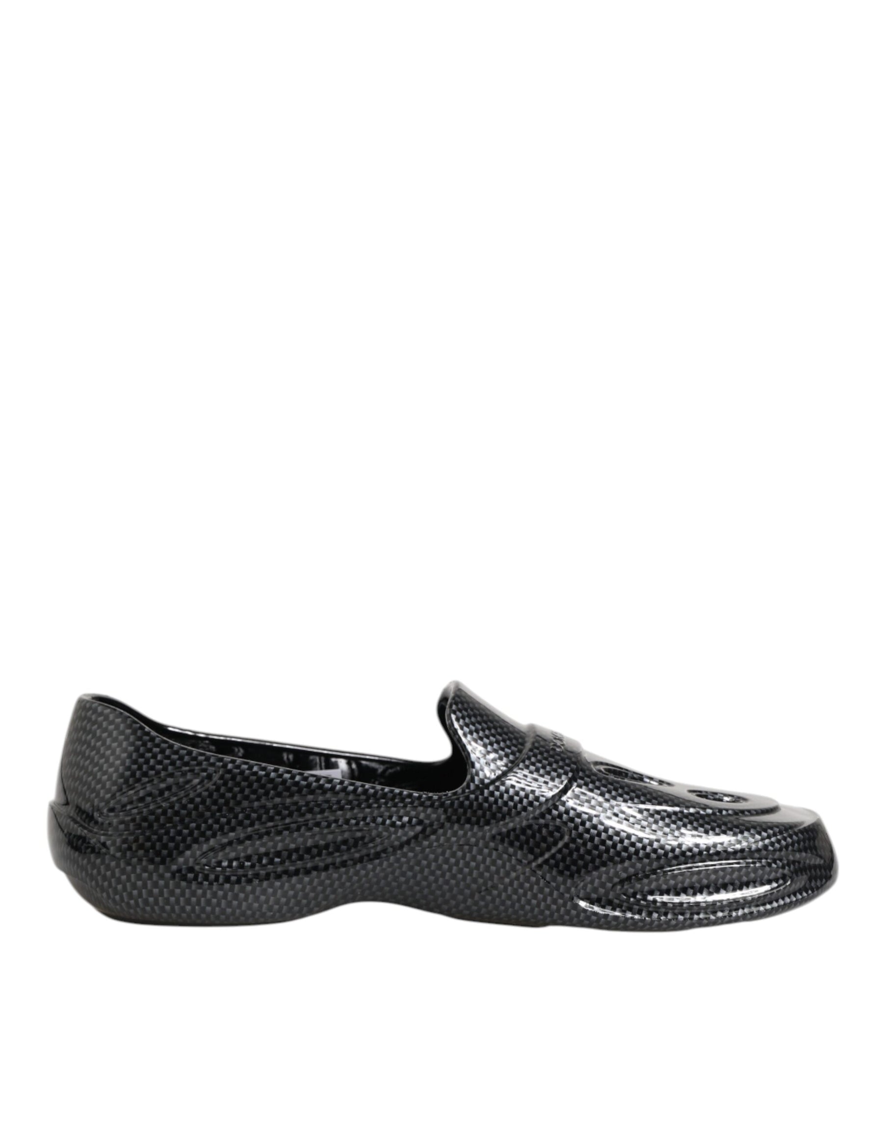 Dolce & Gabbana Black Rubber Slides Low Top Sneakers Shoes | Regal Royce