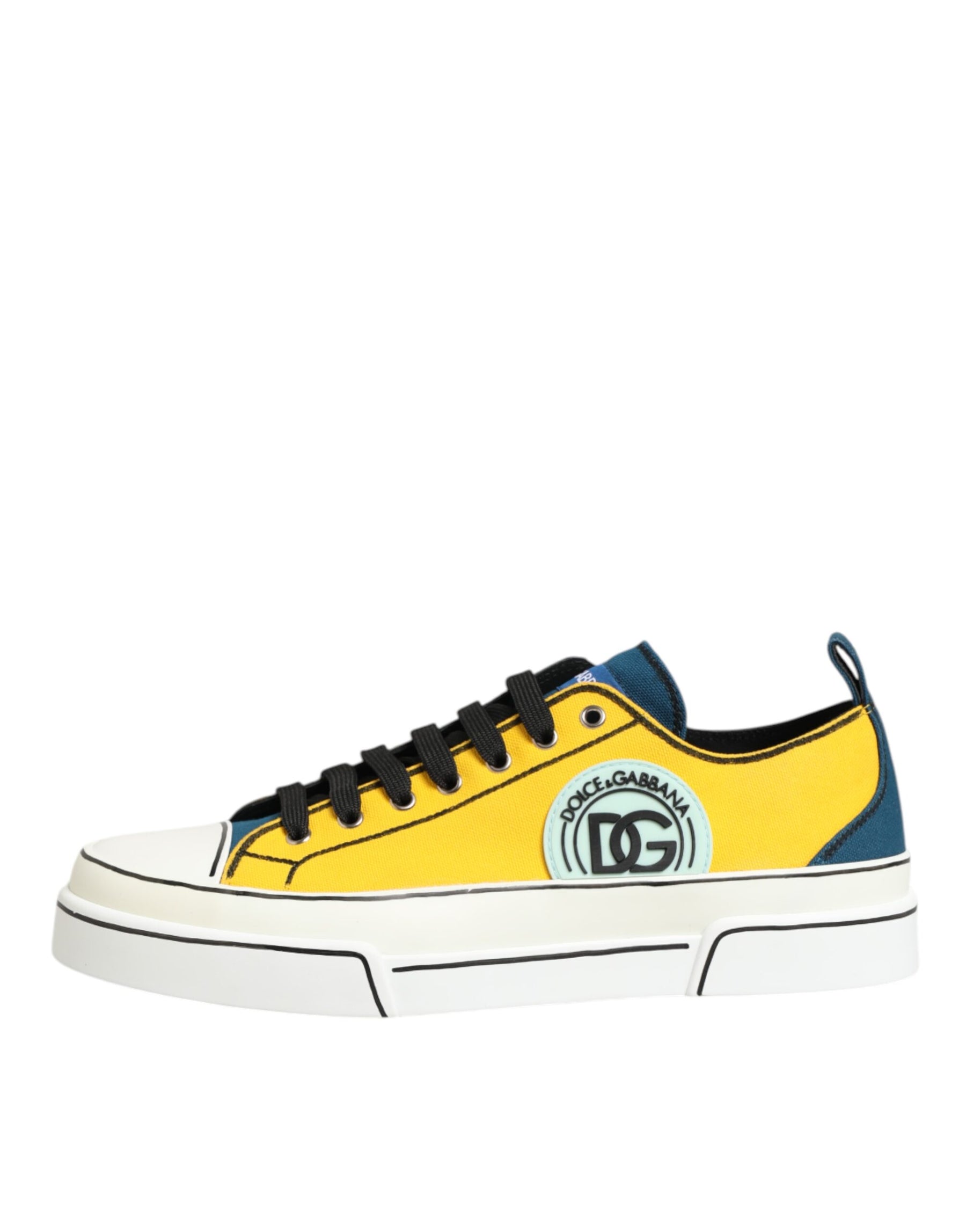 Dolce & Gabbana Multicolor Cotton Logo Low Top Sneakers Shoes | Regal Royce