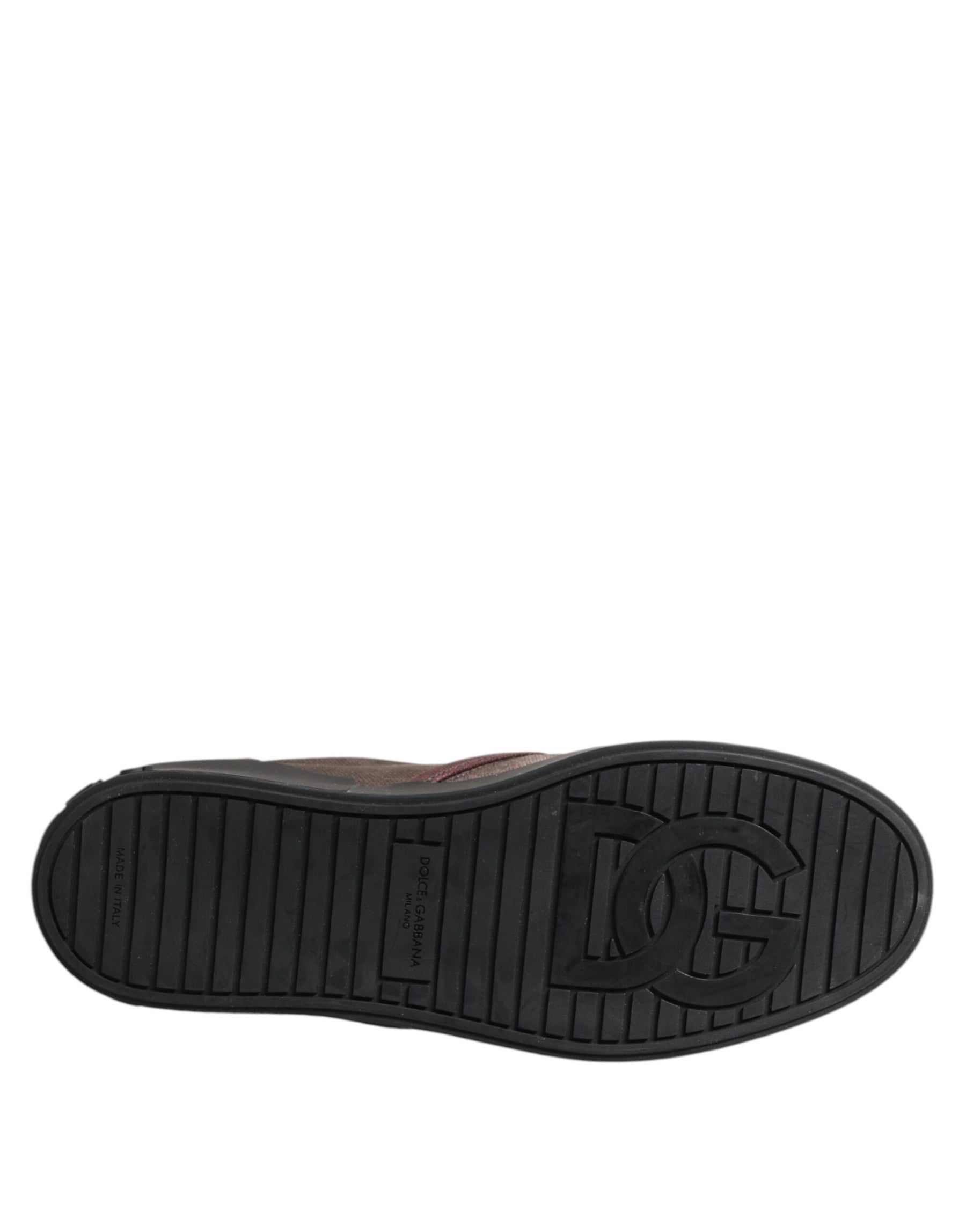 Dolce & Gabbana Multicolor Cotton Low Top Slip On Men Sneakers Shoes | Regal Royce