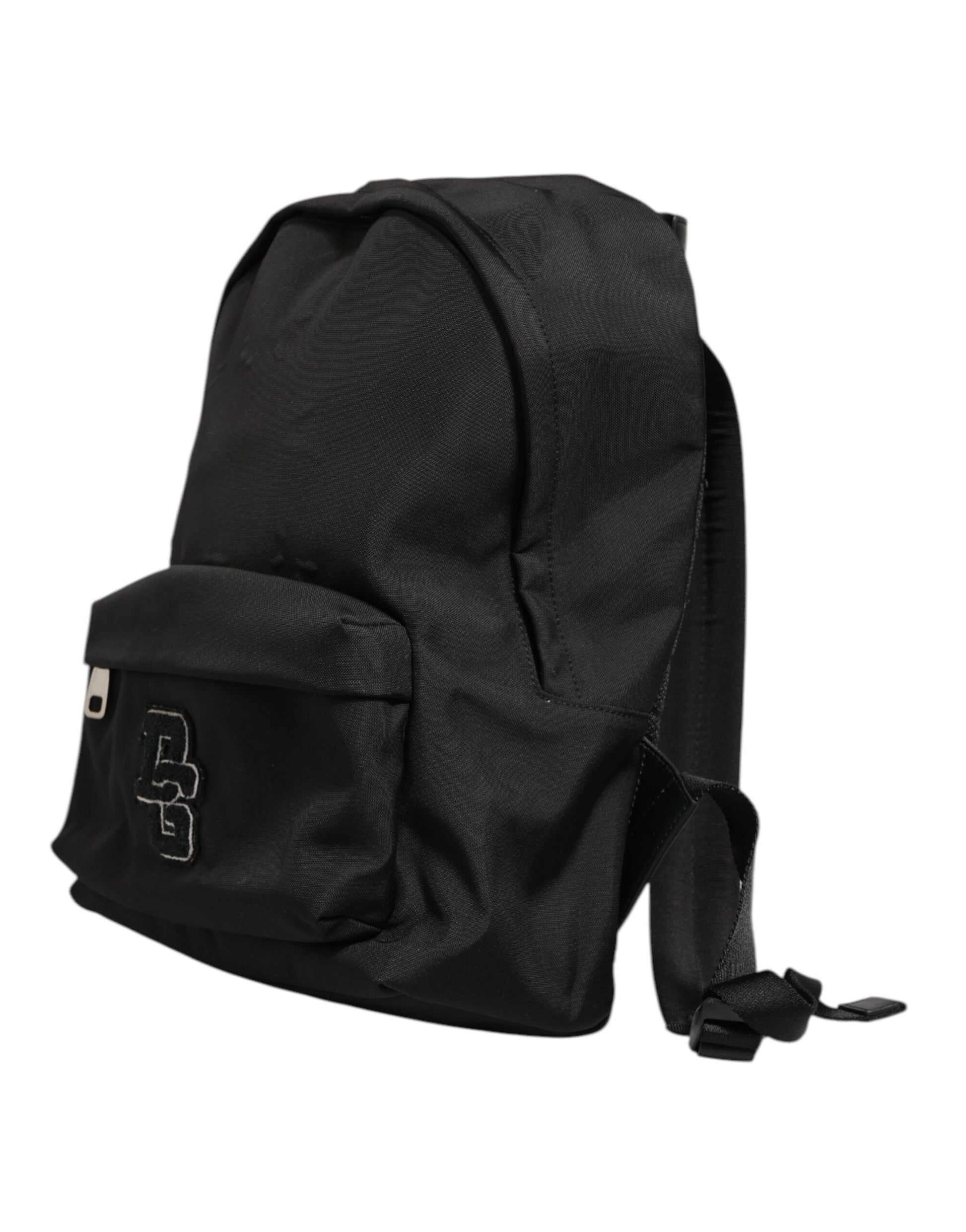 Dolce & Gabbana Black Nylon DG Patch School Travel Backpack Borse Bag