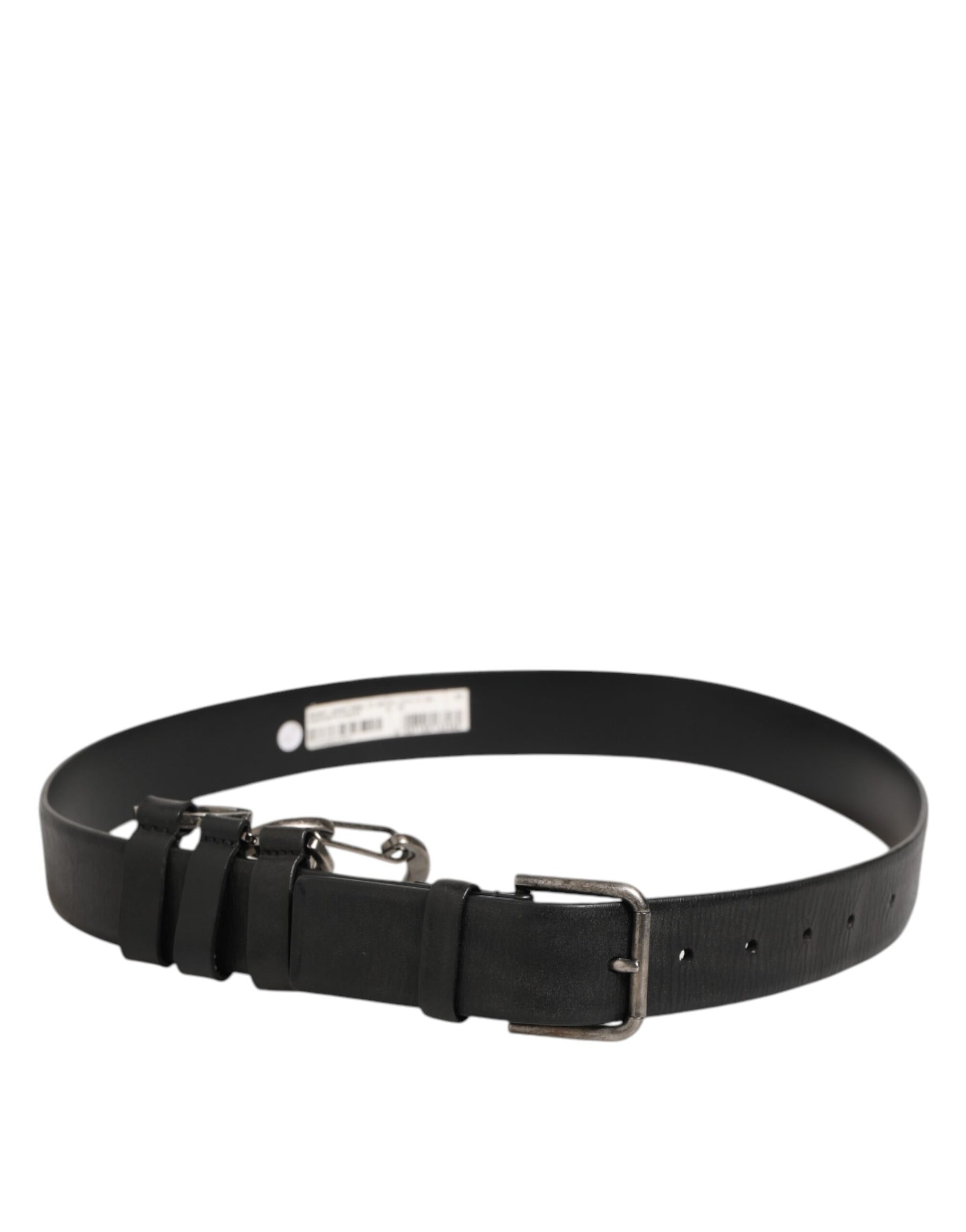 Dolce & Gabbana Black Key Ring Clip Attachments Buckle Belt | Regal Royce