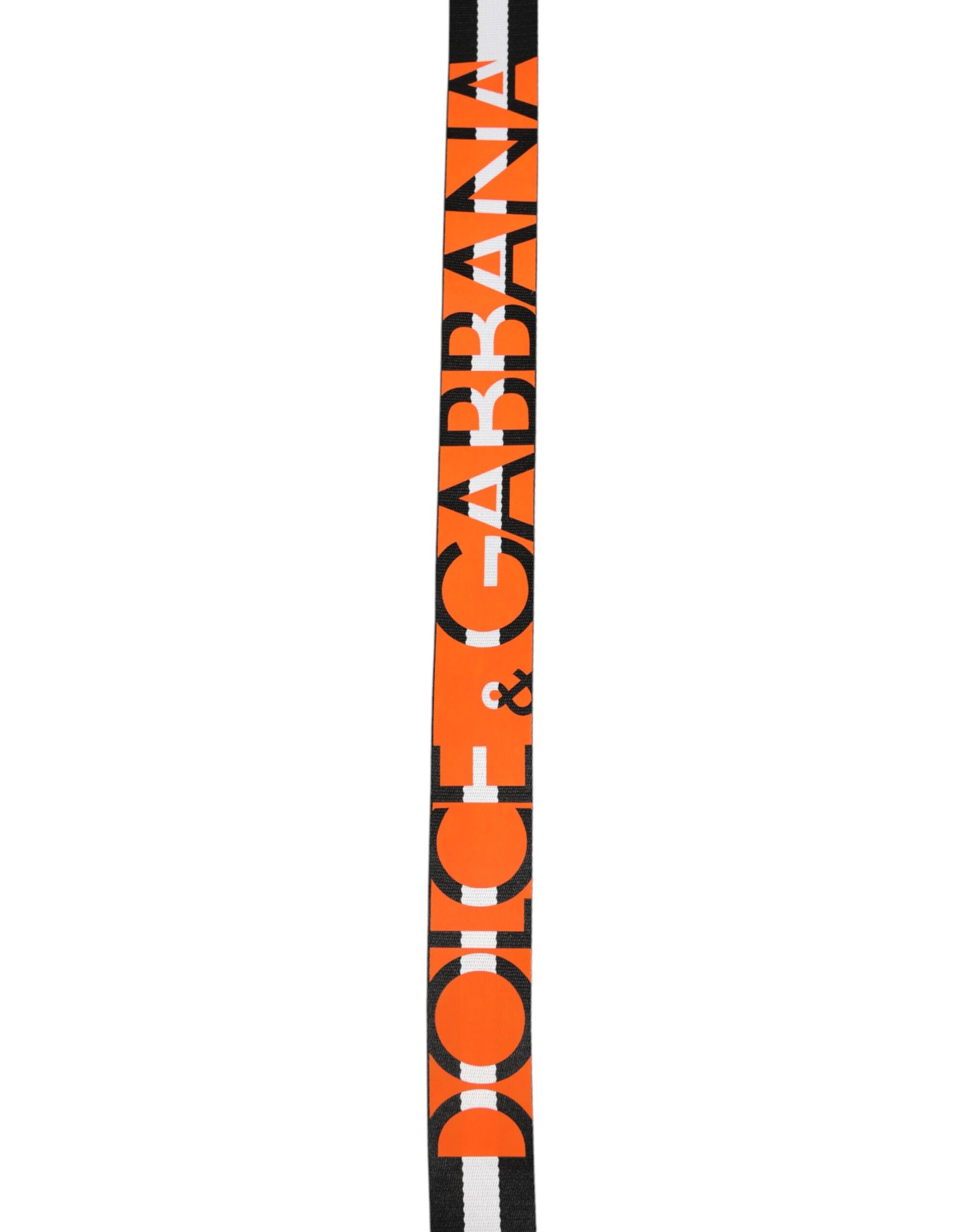 Dolce & Gabbana Black White Striped Logo Metal Buckle Belt | Regal Royce