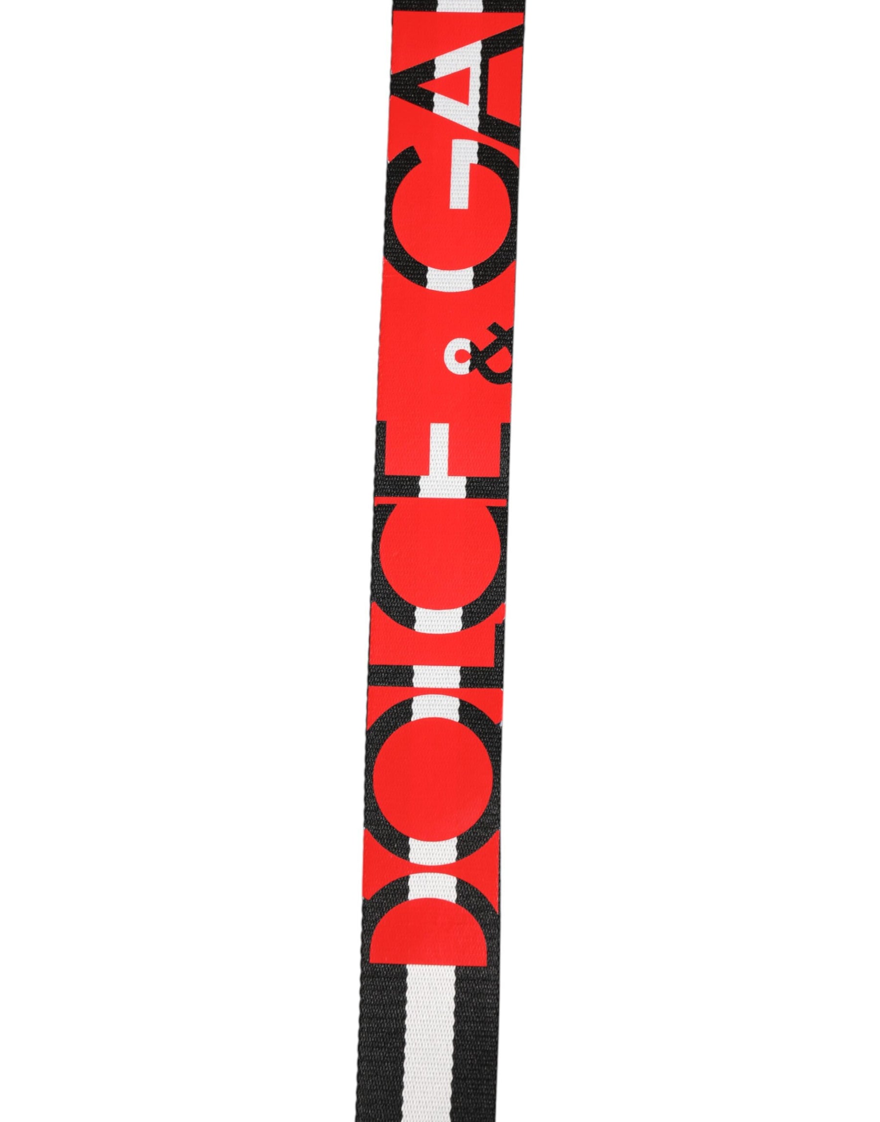 Dolce & Gabbana Black White Striped Logo Metal Buckle Belt | Regal Royce