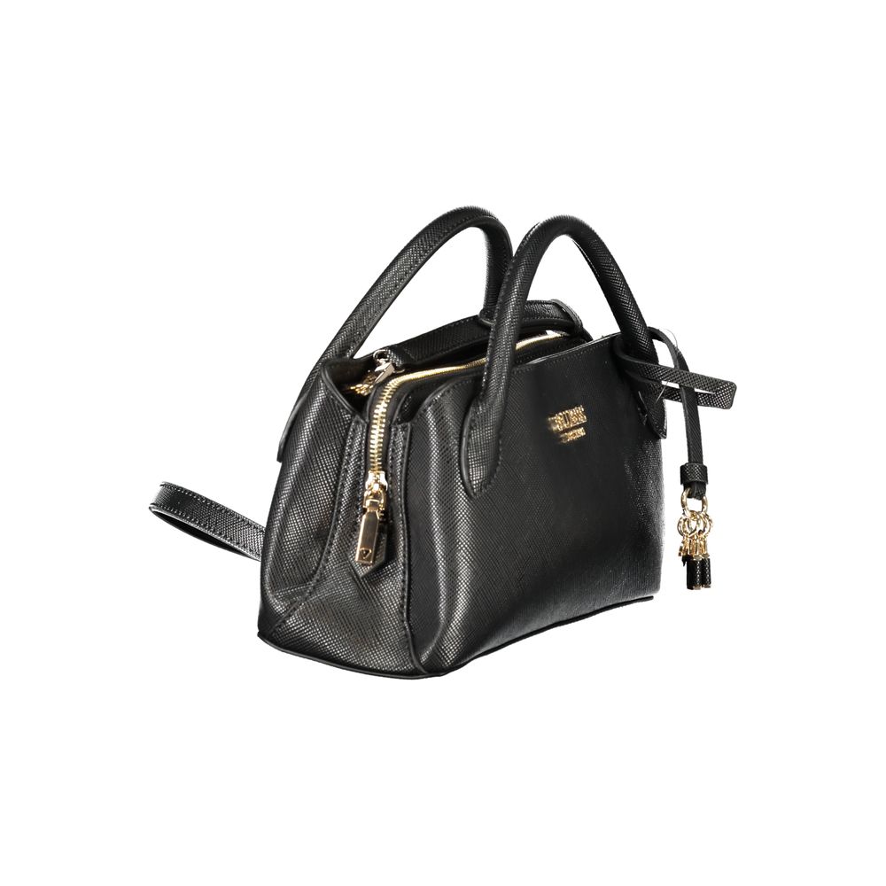 Guess Jeans Black Polyurethane Women Handbag | Regal Royce