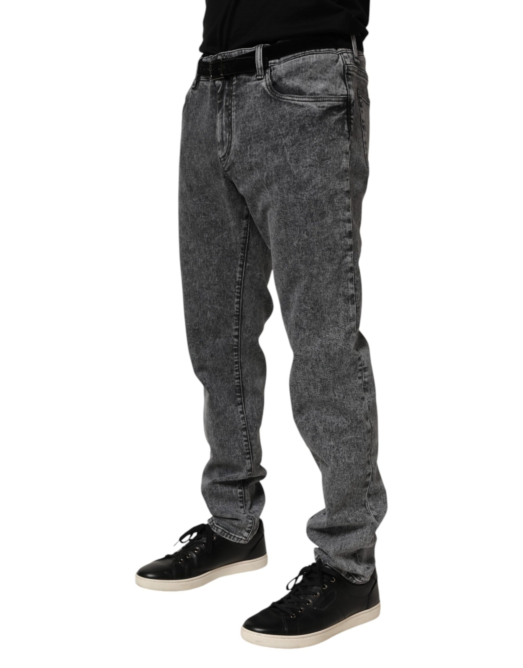 Dolce & Gabbana Gray Cotton Slim Fit Denim Trouser Jeans | Regal Royce