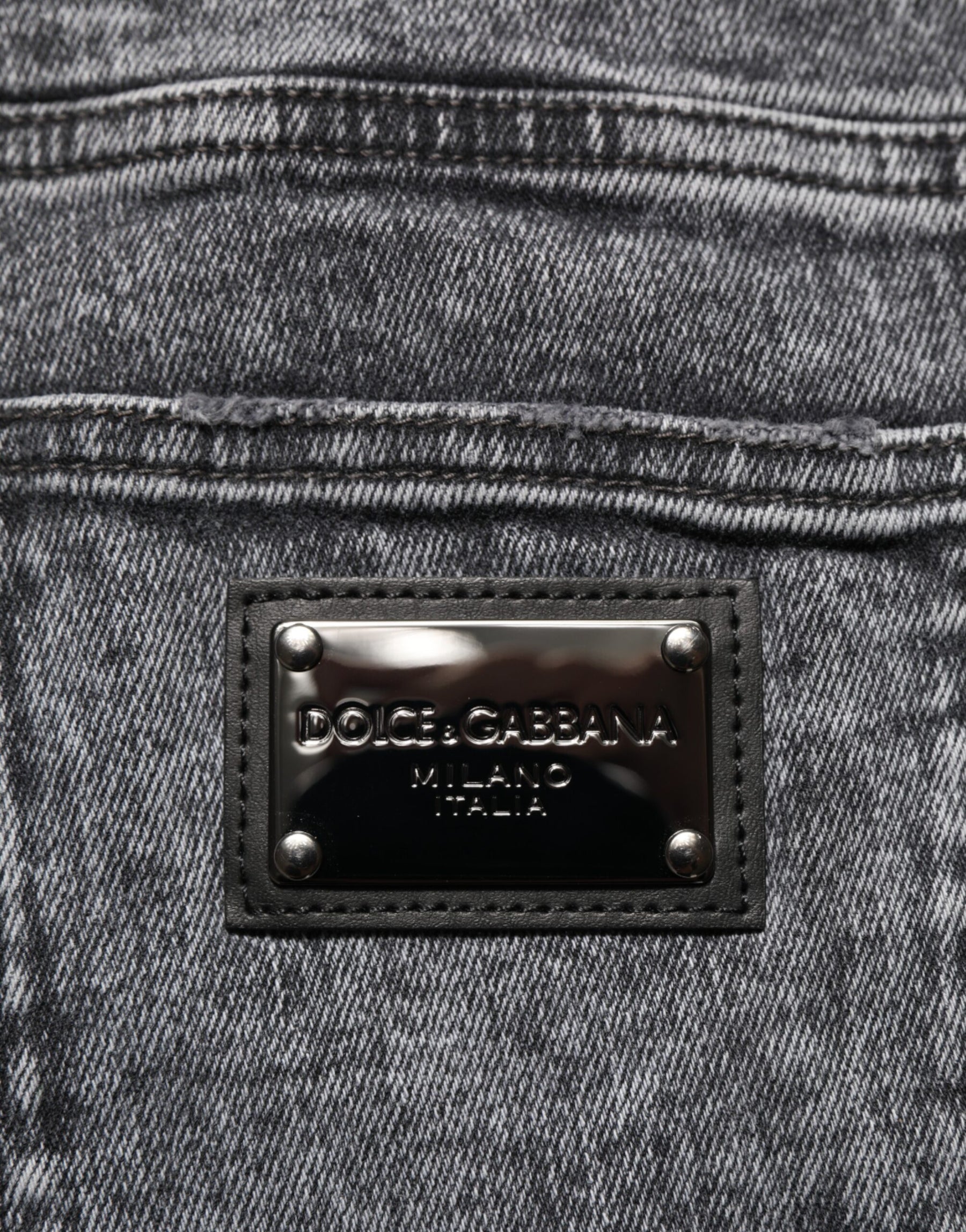 Dolce & Gabbana Gray Cotton Slim Fit Denim Trouser Jeans | Regal Royce