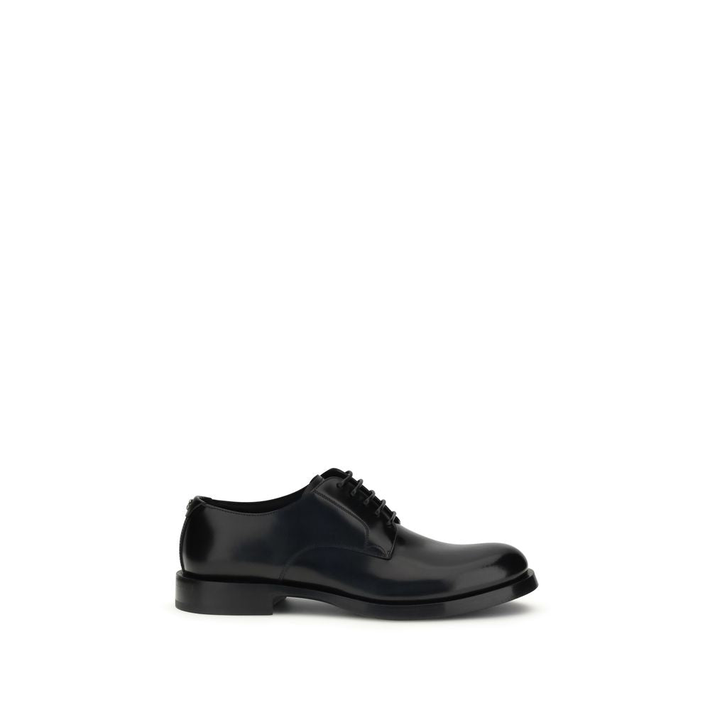 Dolce & Gabbana Black Calf Leather Bos Taurus Oxfords And Derbies | Regal Royce