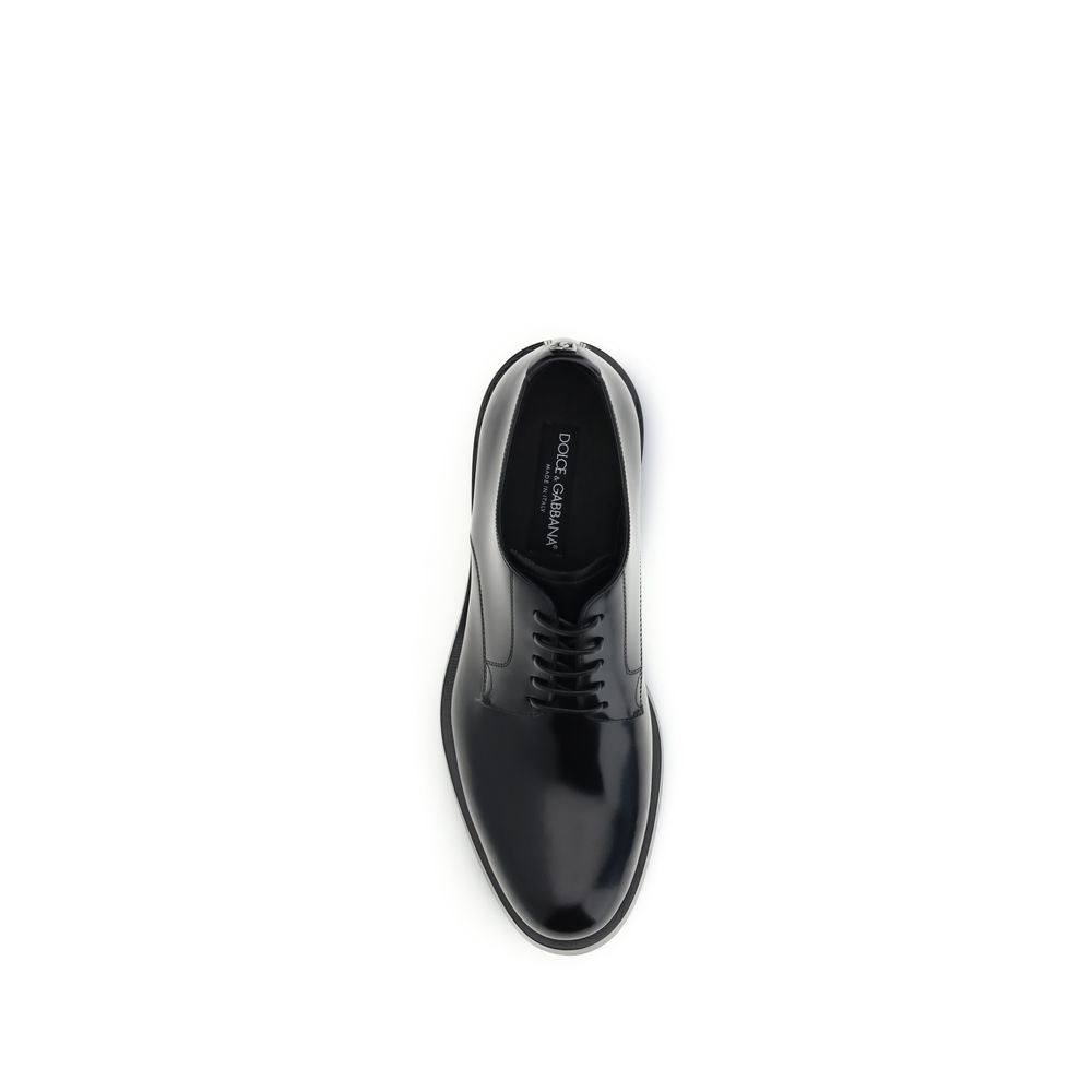 Dolce & Gabbana Black Calf Leather Bos Taurus Oxfords And Derbies | Regal Royce