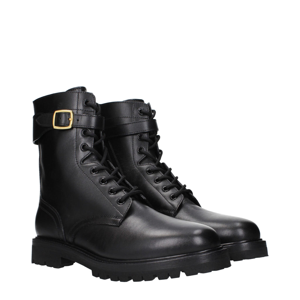 Celine Black Leather Ankle Boots