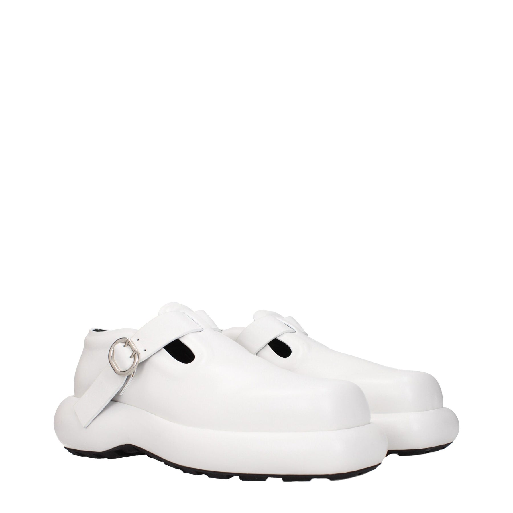 Jil Sander White Leather Slip-On Loafers | Regal Royce