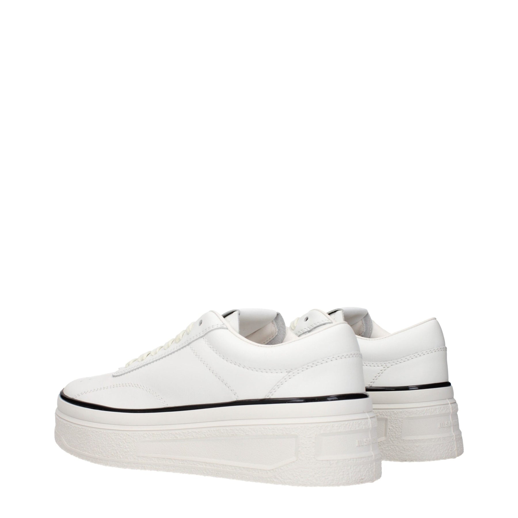 Jil Sander White Leather Platform Sneakers | Regal Royce