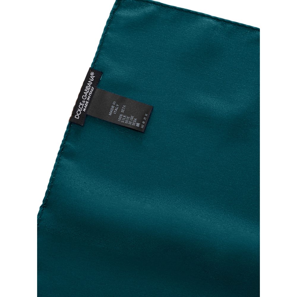 Dolce & Gabbana Green Silk Pocket Square | Regal Royce