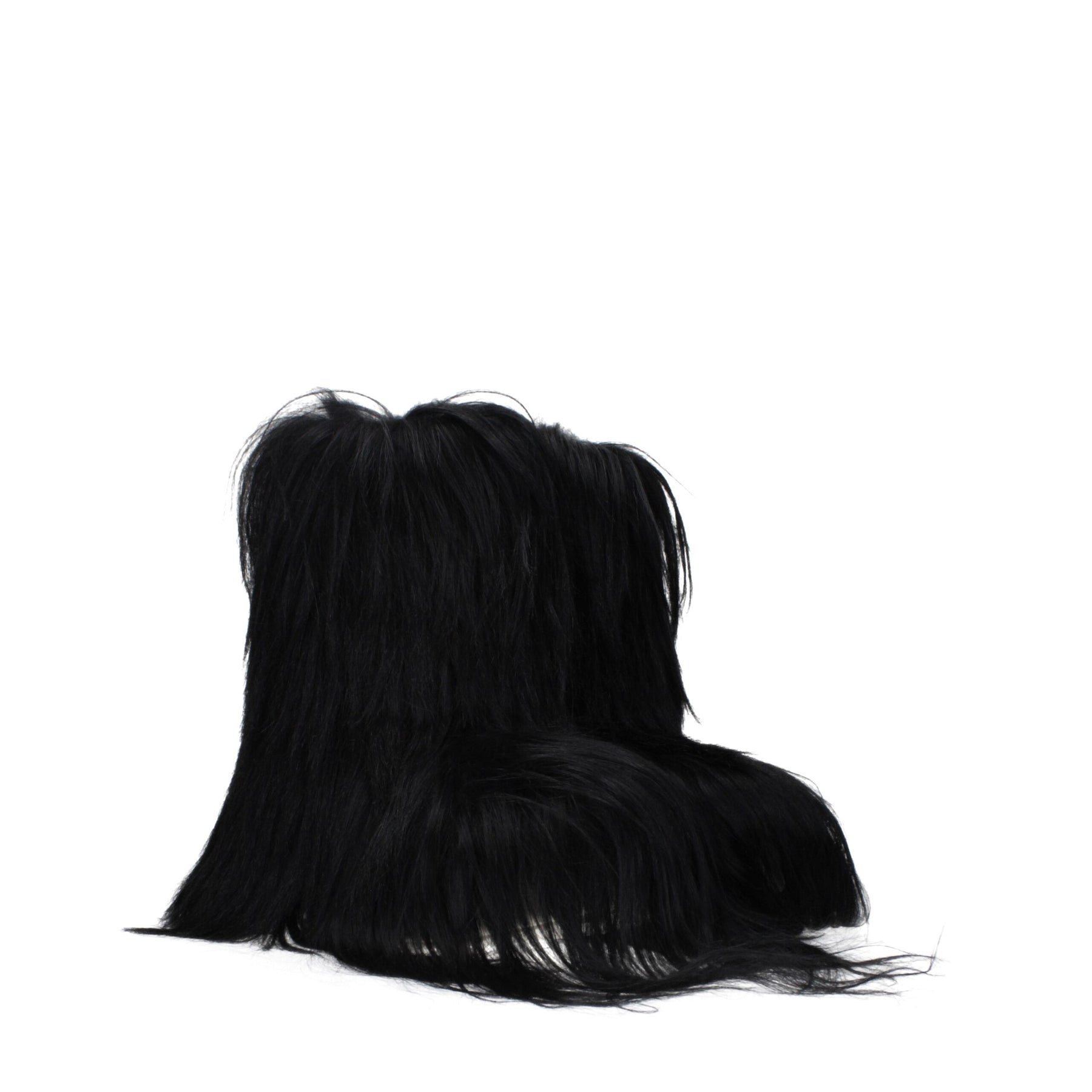 Rick Owens Black Fur Ankle Boots | Regal Royce