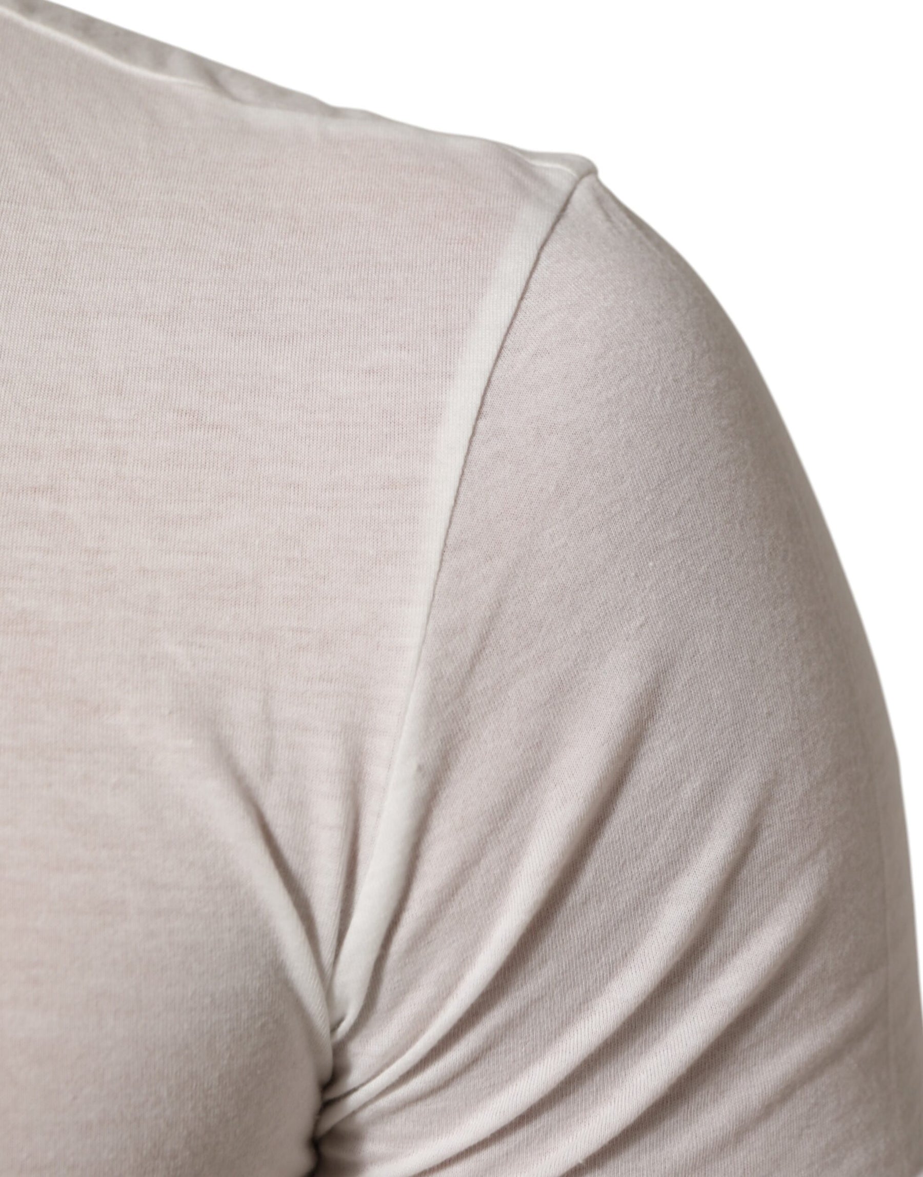 Dolce & Gabbana White Sacred Heart Cotton Crew Neck T-shirt | Regal Royce