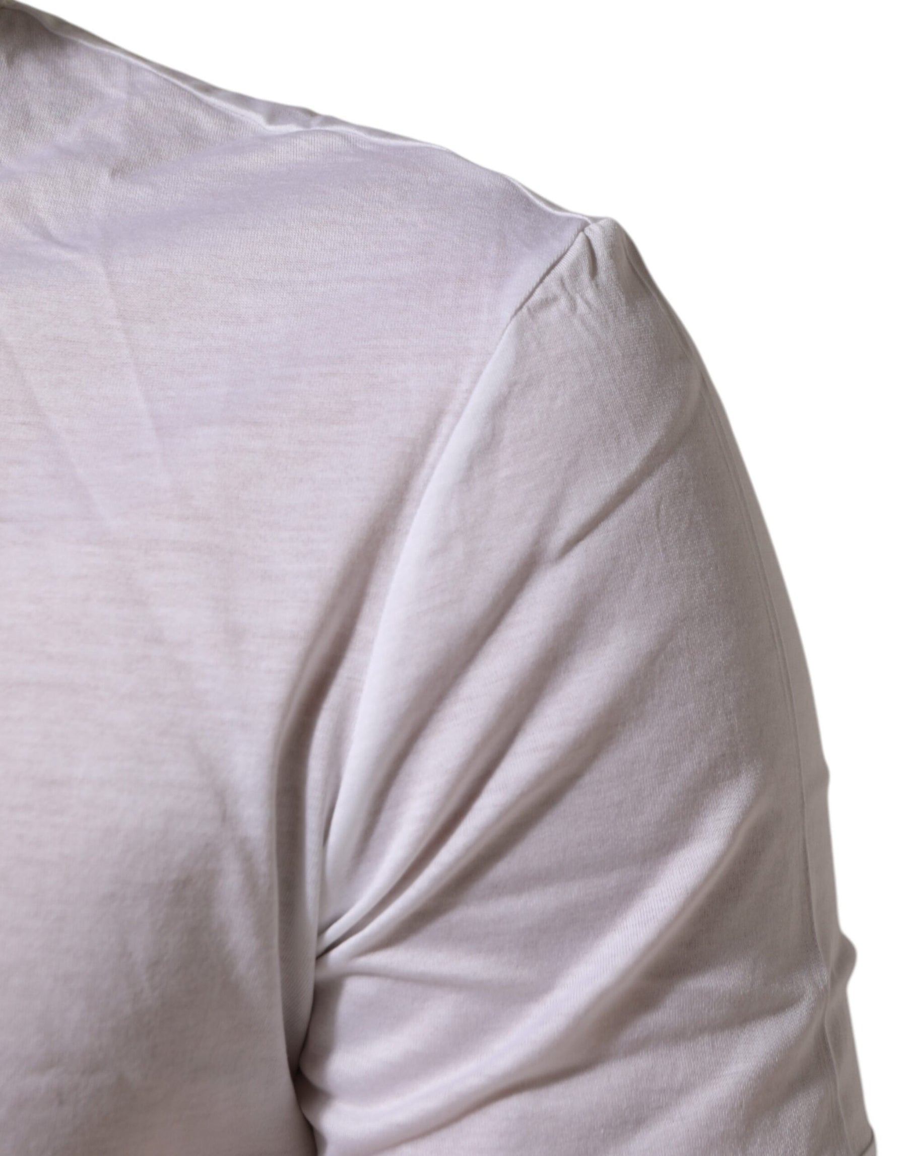 Dolce & Gabbana White Cotton Crew Neck Underwear Tee T-shirt | Regal Royce