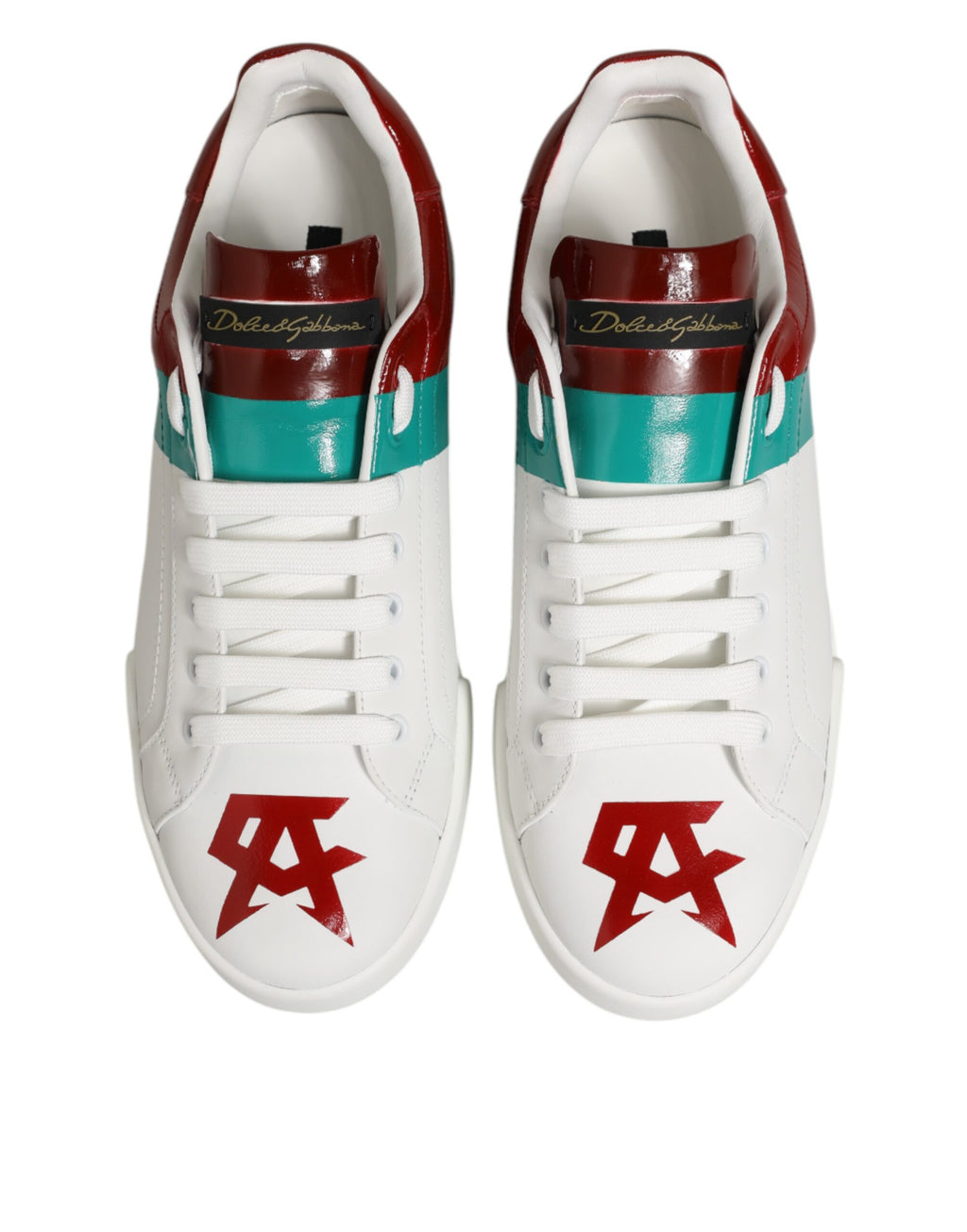 Dolce & Gabbana Multicolor Leather Logo Low Top Sneakers Shoes