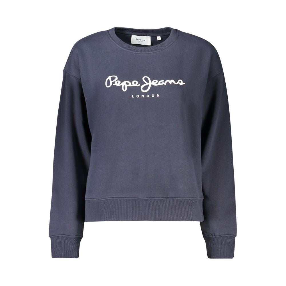 Pepe Jeans Blue Cotton Women Sweatshirt | Regal Royce