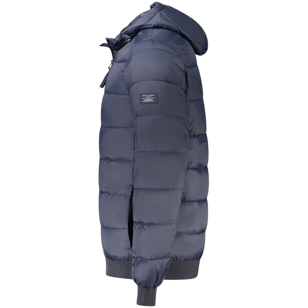 Pepe Jeans Blue Polyamide Jackets & Coat | Regal Royce
