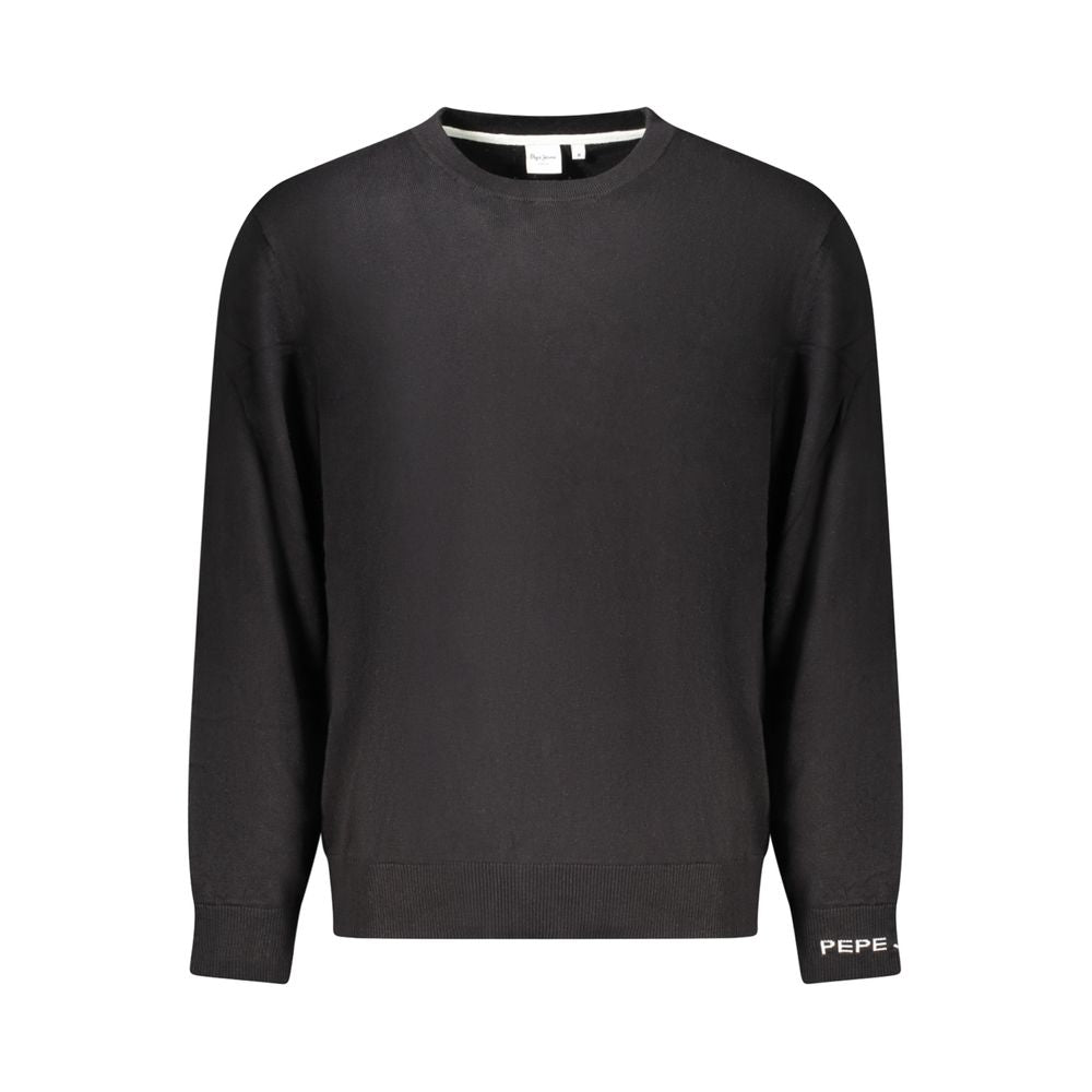 Pepe Jeans Black Cotton Men's Sweater | Regal Royce