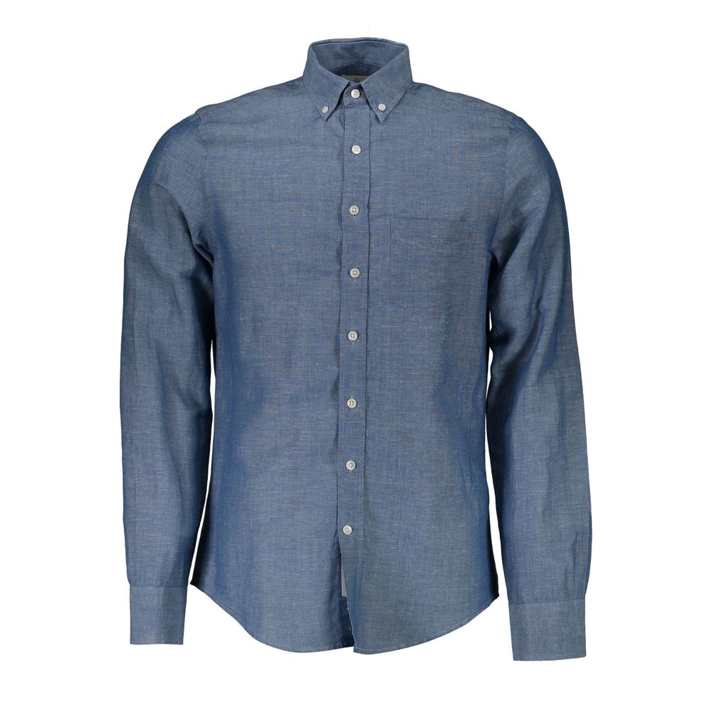 Gant Blue Linen Men's Shirt | Regal Royce