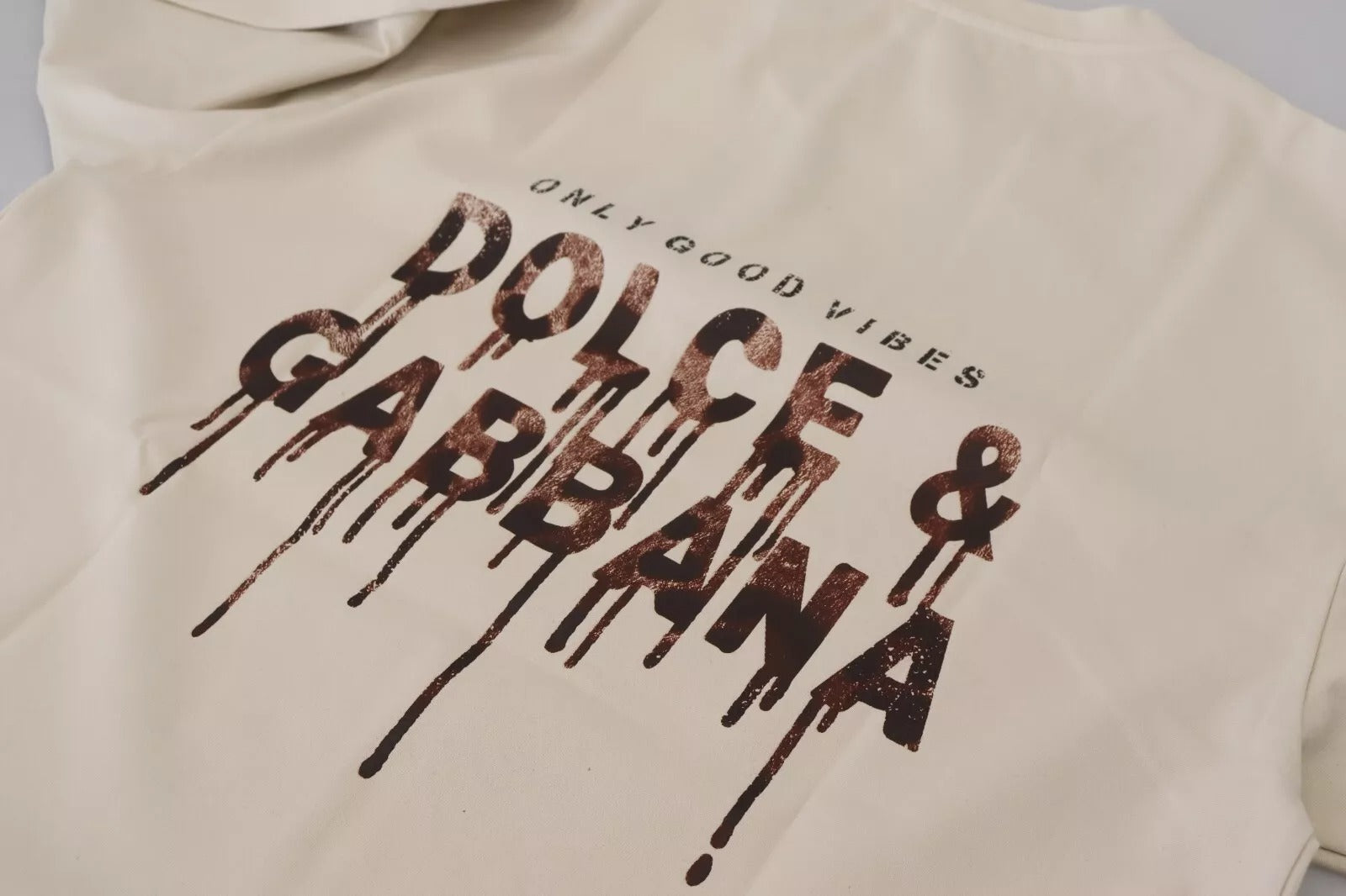 Dolce & Gabbana Ivory Cotton Ivory Printed Crewneck | Regal Royce