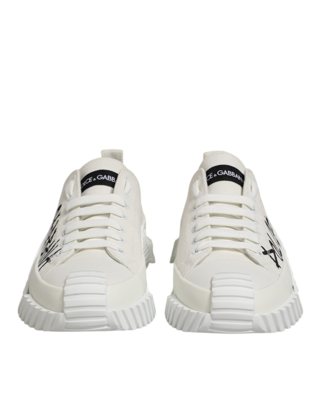 Dolce & Gabbana White Cotton NS1 Low Top Sneaker Shoes