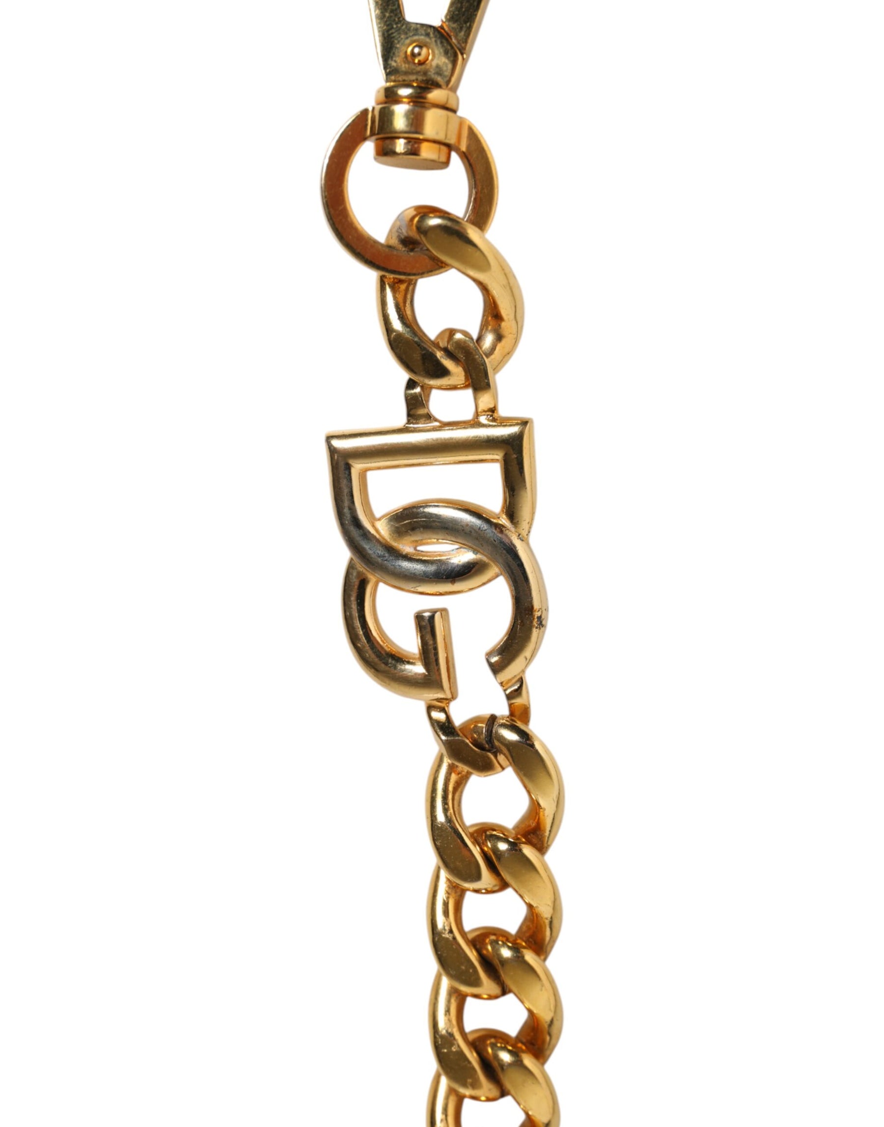 Dolce & Gabbana Black Leather Pearl Chain Bag Accessory Shoulder Strap | Regal Royce