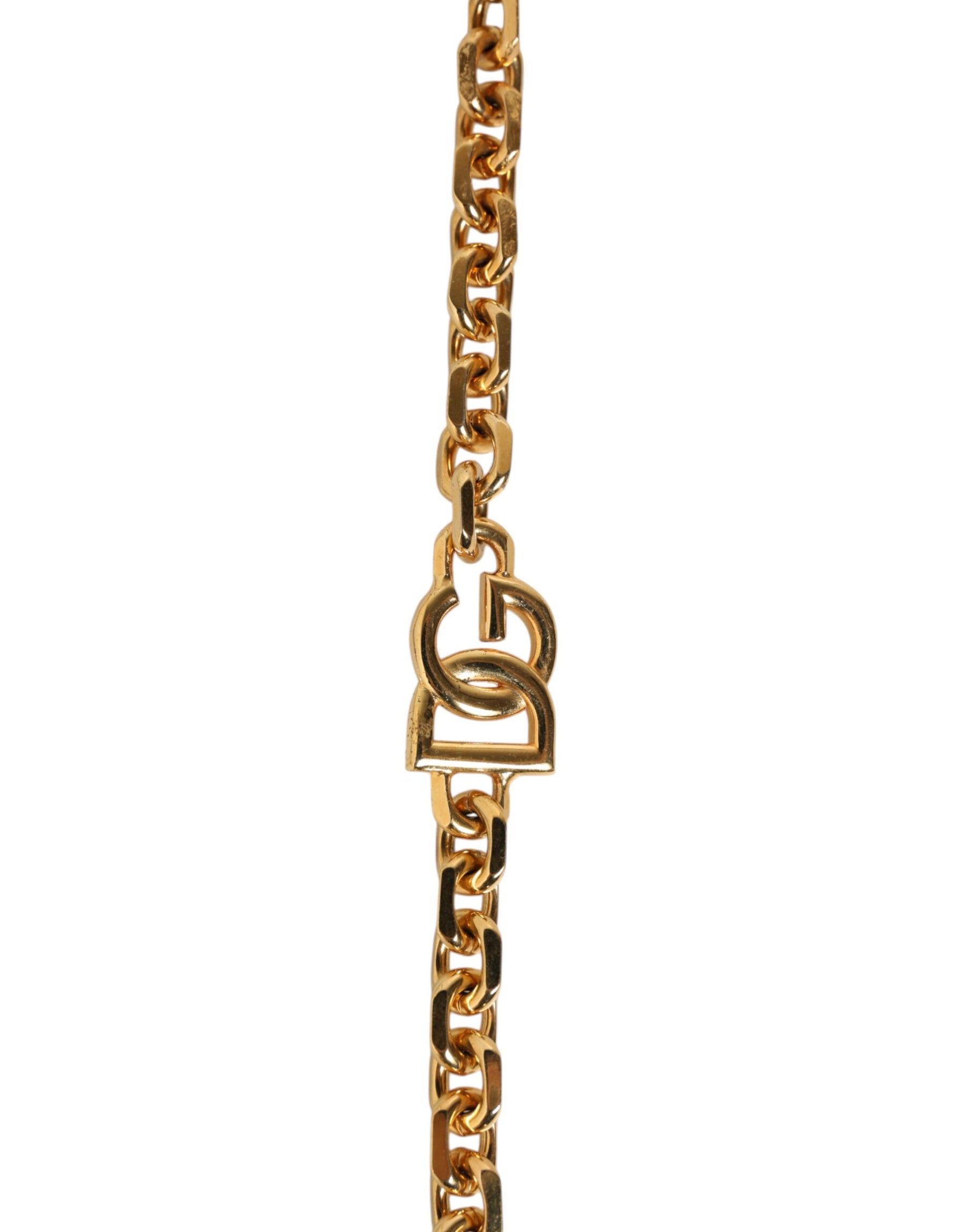 Dolce & Gabbana Black Leather Gold Chain Bag Accessory Shoulder Strap | Regal Royce