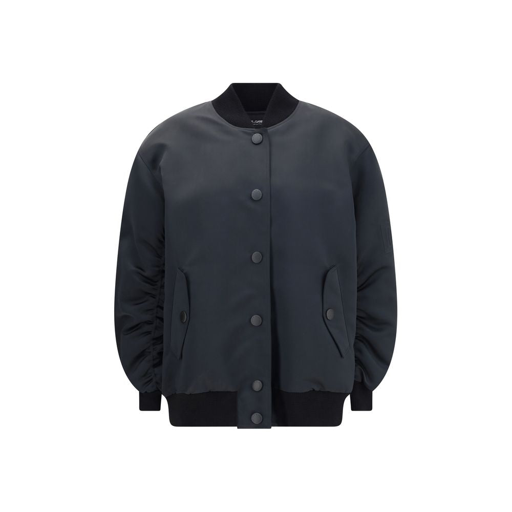 Dolce & Gabbana Black Polyester Bomber | Regal Royce