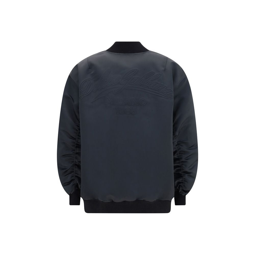 Dolce & Gabbana Black Polyester Bomber | Regal Royce