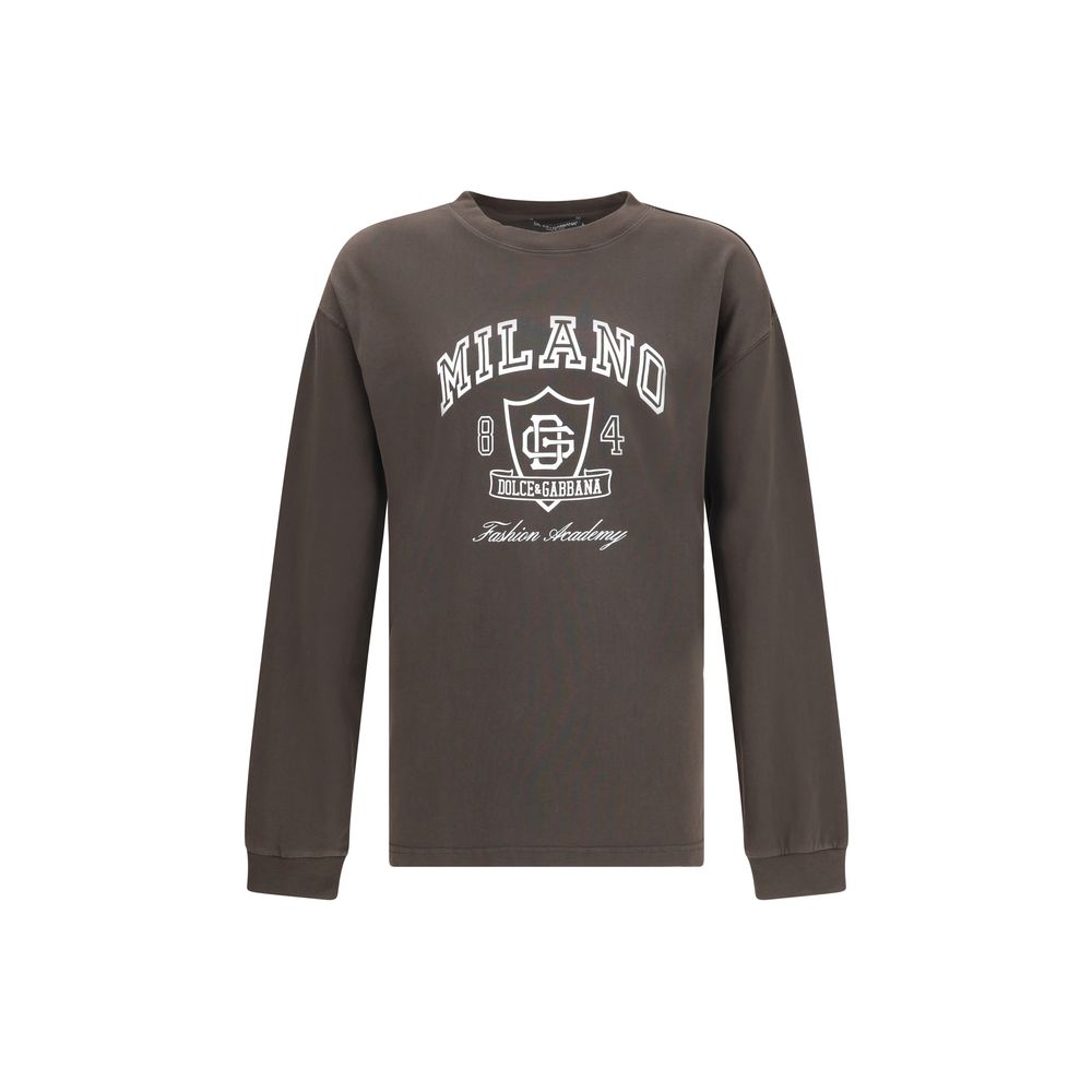 Dolce & Gabbana Brown Cotton Sweatshirt | Regal Royce
