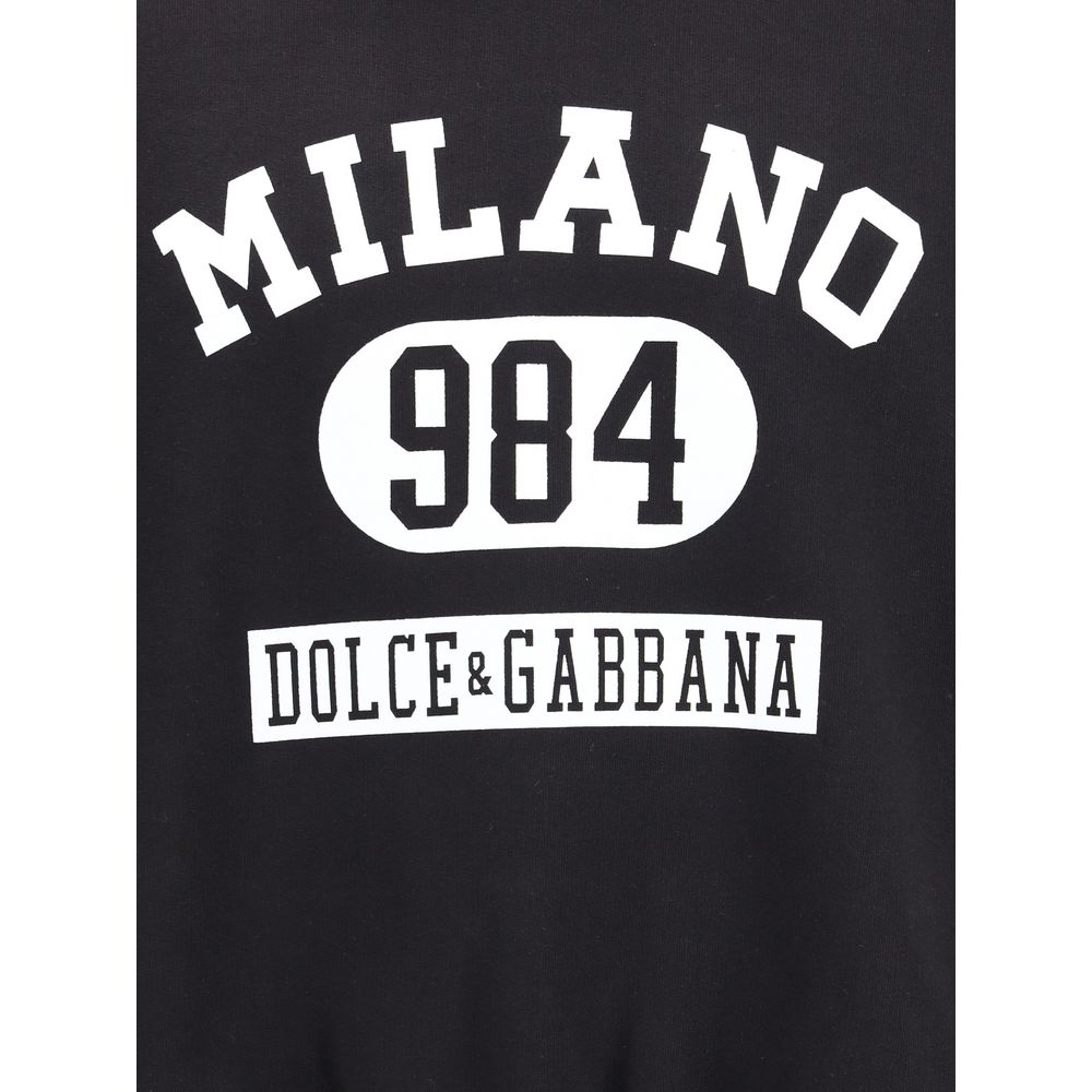 Dolce & Gabbana Black Cotton Sweatshirt | Regal Royce