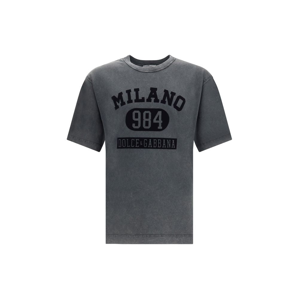 Dolce & Gabbana Gray Cotton T-Shirt | Regal Royce