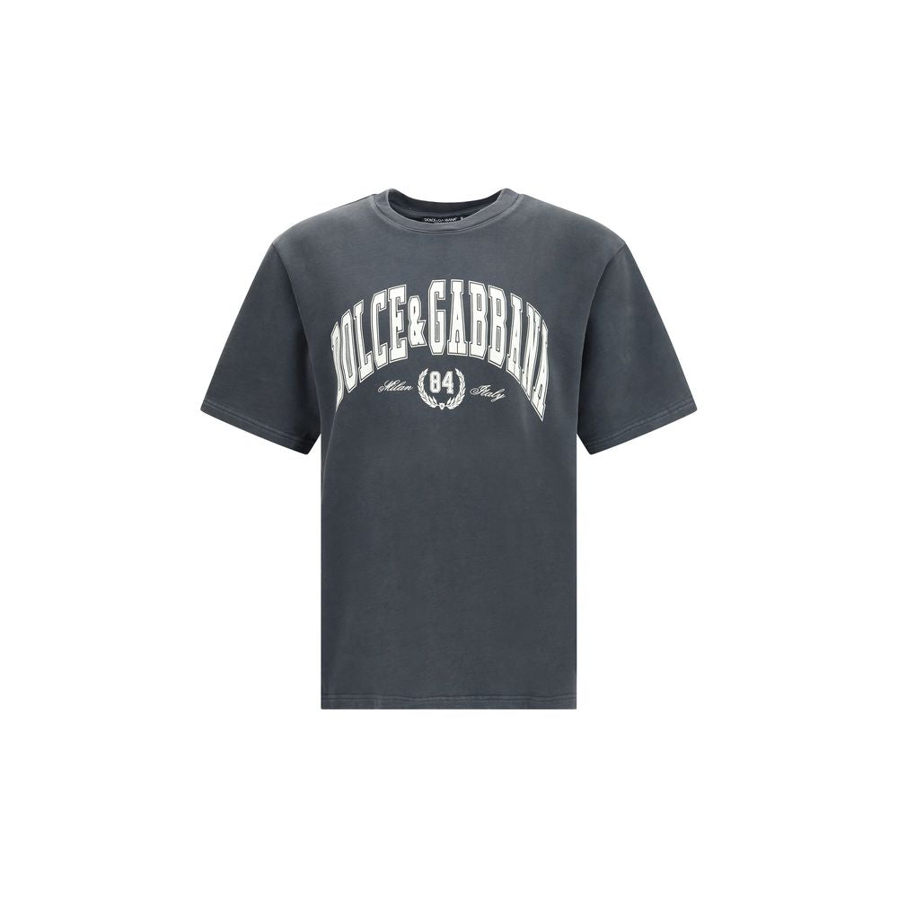 Dolce & Gabbana Gray Cotton T-Shirt | Regal Royce